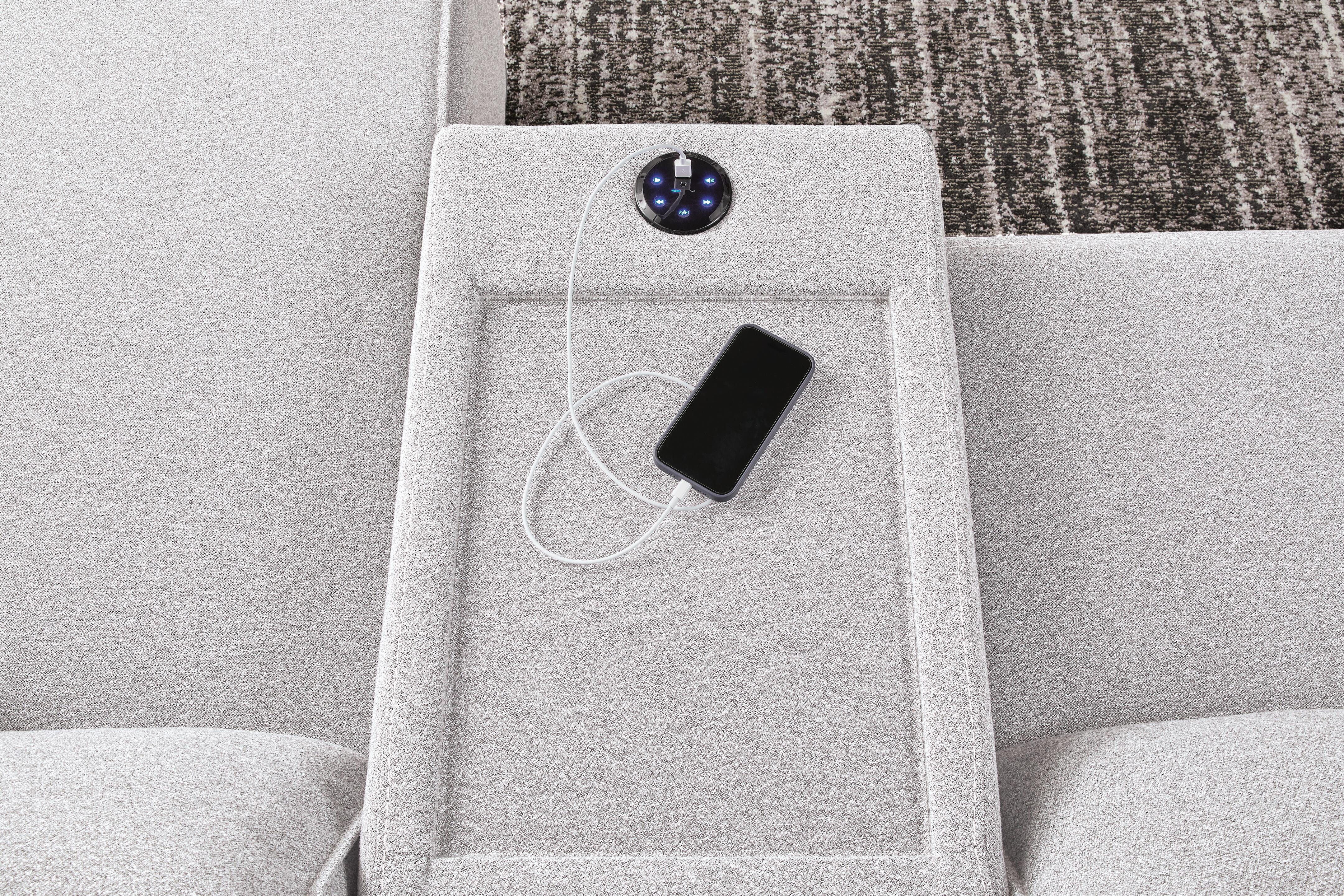 Modmax II Power Reclining Sectional with Chaise and Audio Consoles