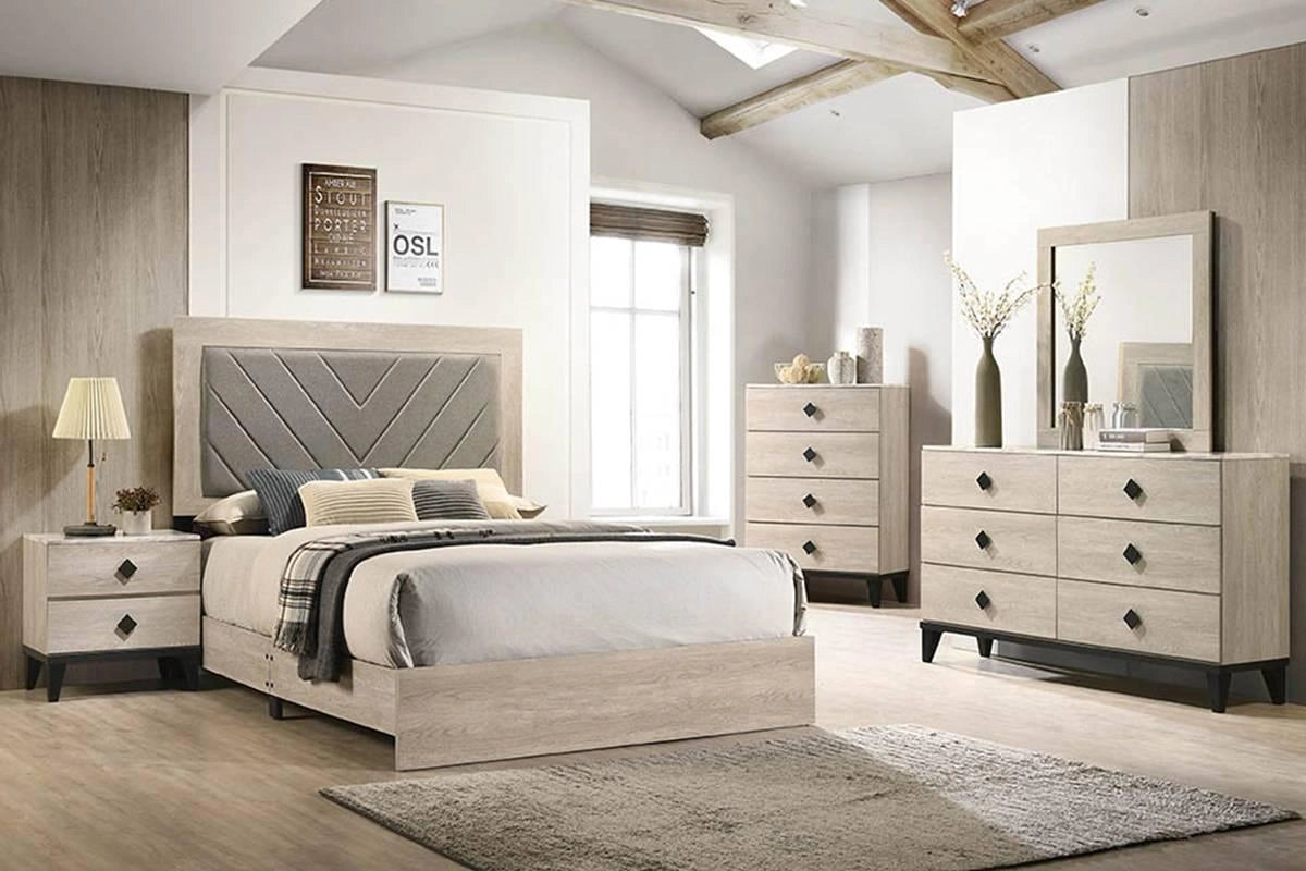 Liihfd Queen Bed in Foil Beige