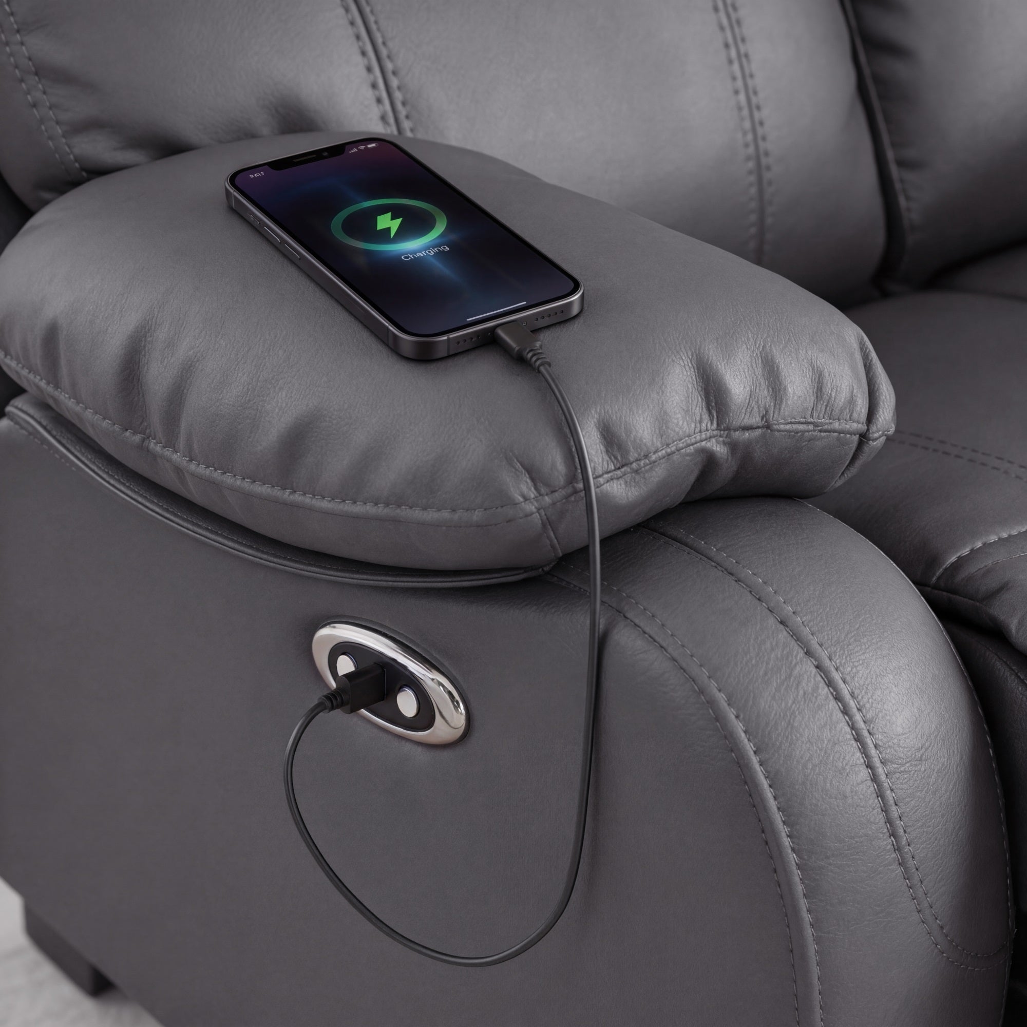 Power Recliner Chair MR2041W Gray