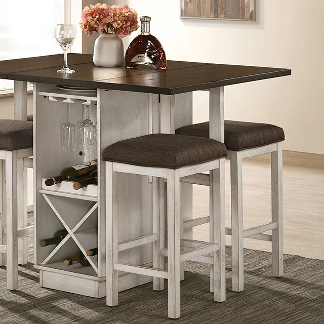 BINGHAM Counter Ht. Table w/ 2 x 15" Leaves