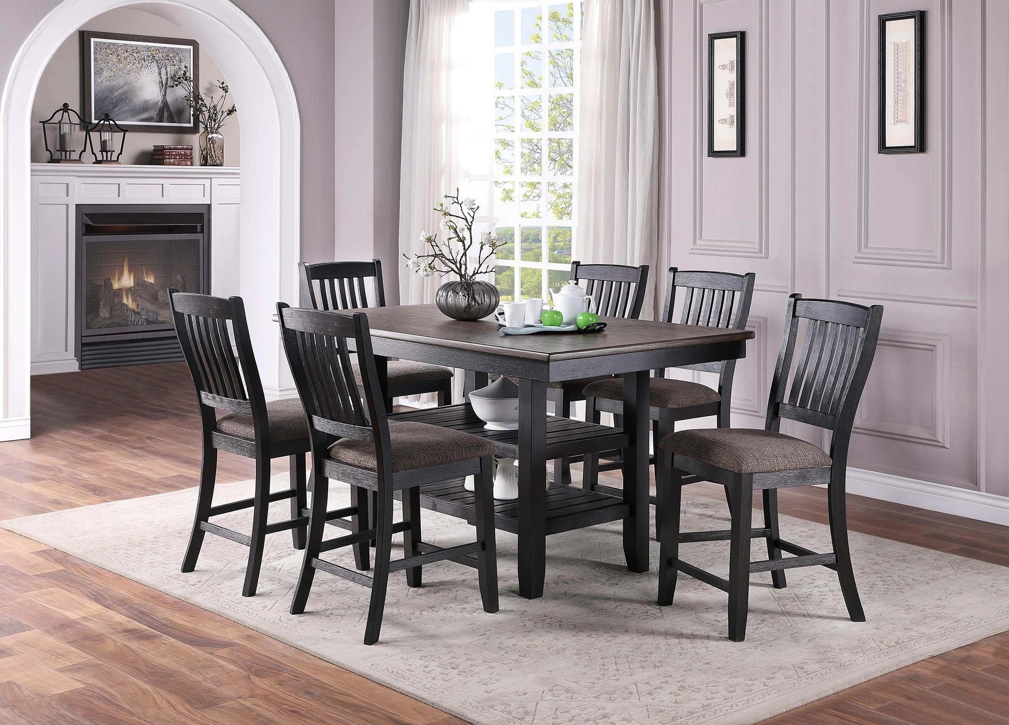 Tamich Counter Height Table in Black