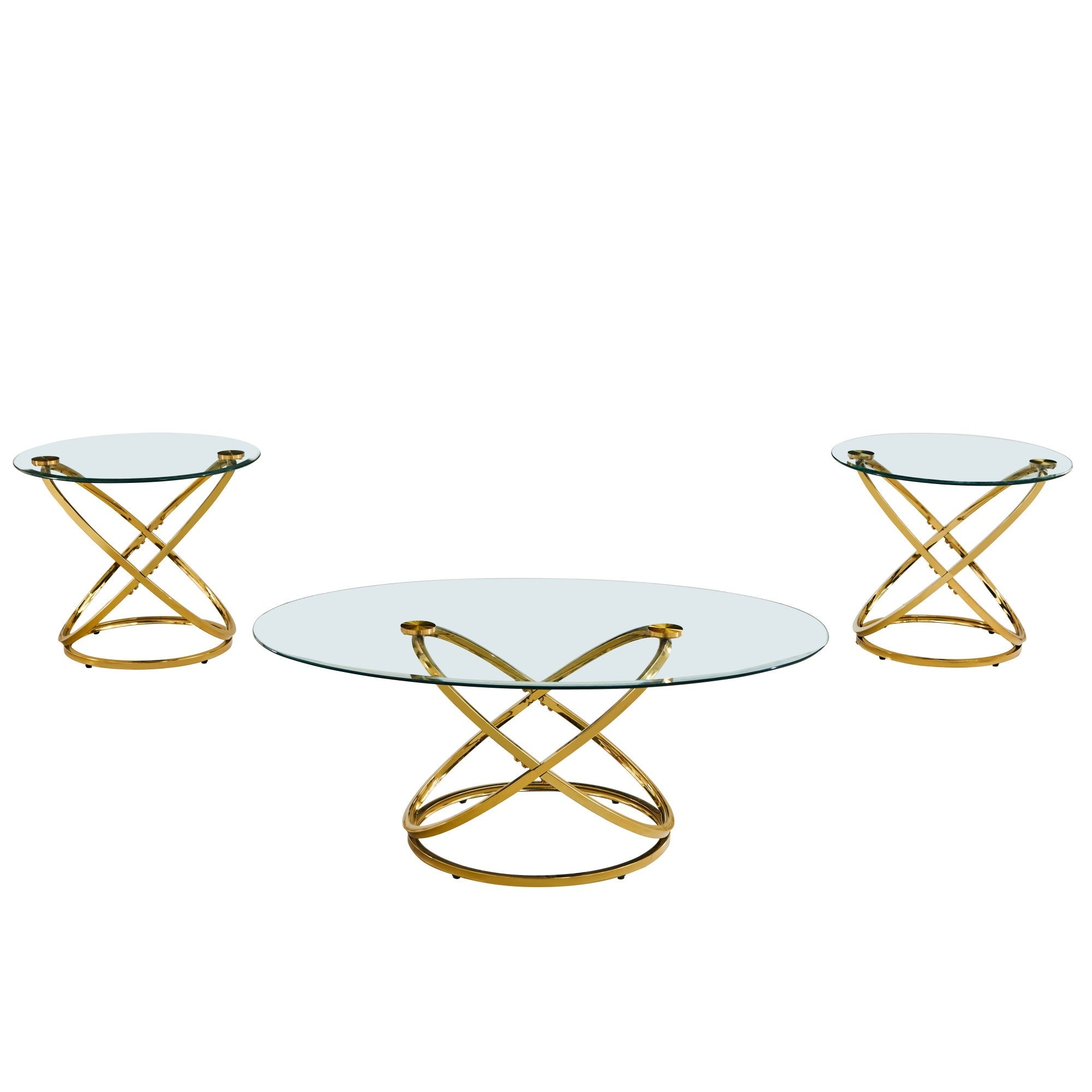 Glass Coffee Table and End Table Set of 3