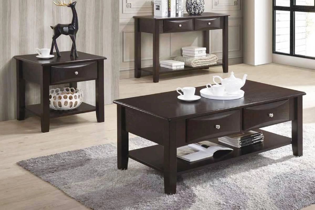 Liihct End Table in Antique Black