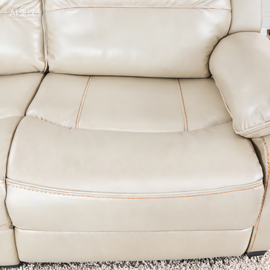Dawn Cozy Ivory Power Reclining Sofa Set, Electric Recliner & 1-Seater Couch for Living Room