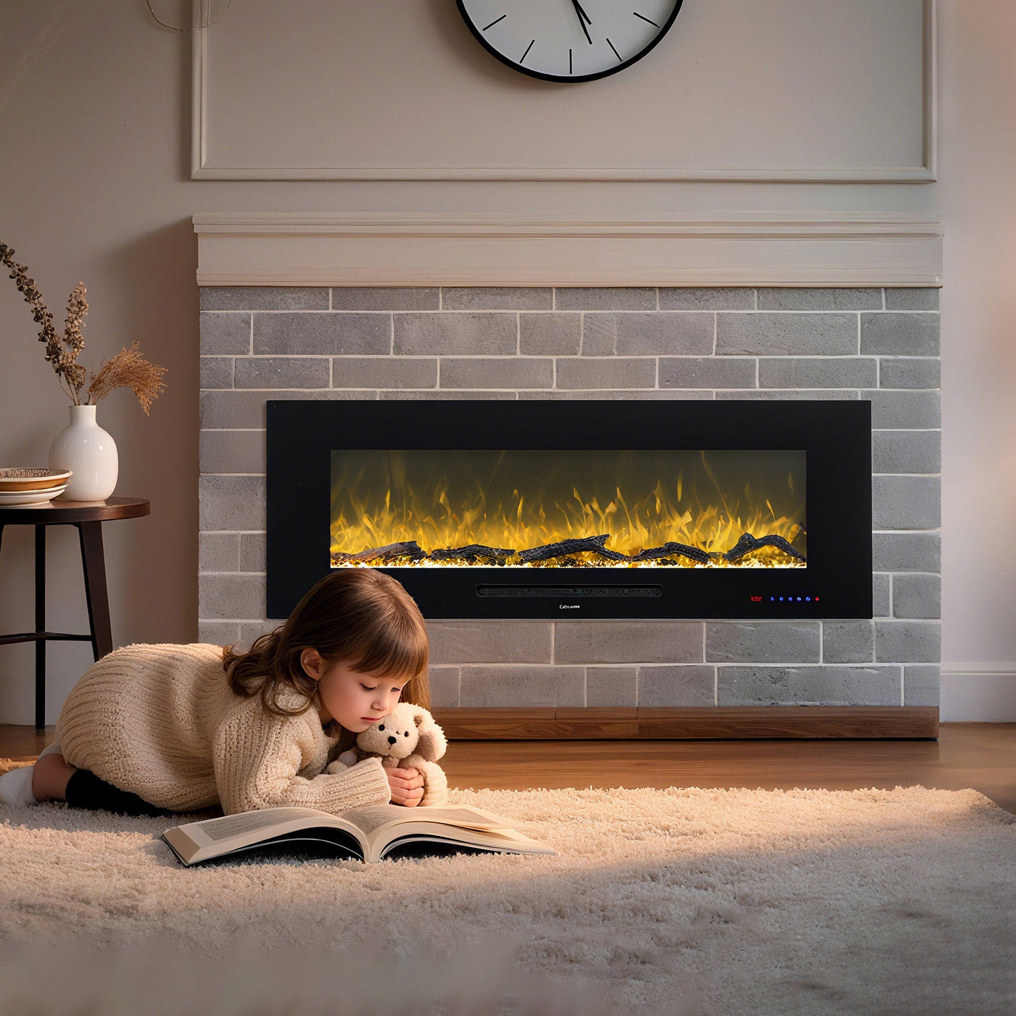 Fully Assembled 72" Electric Fireplace WM72DR