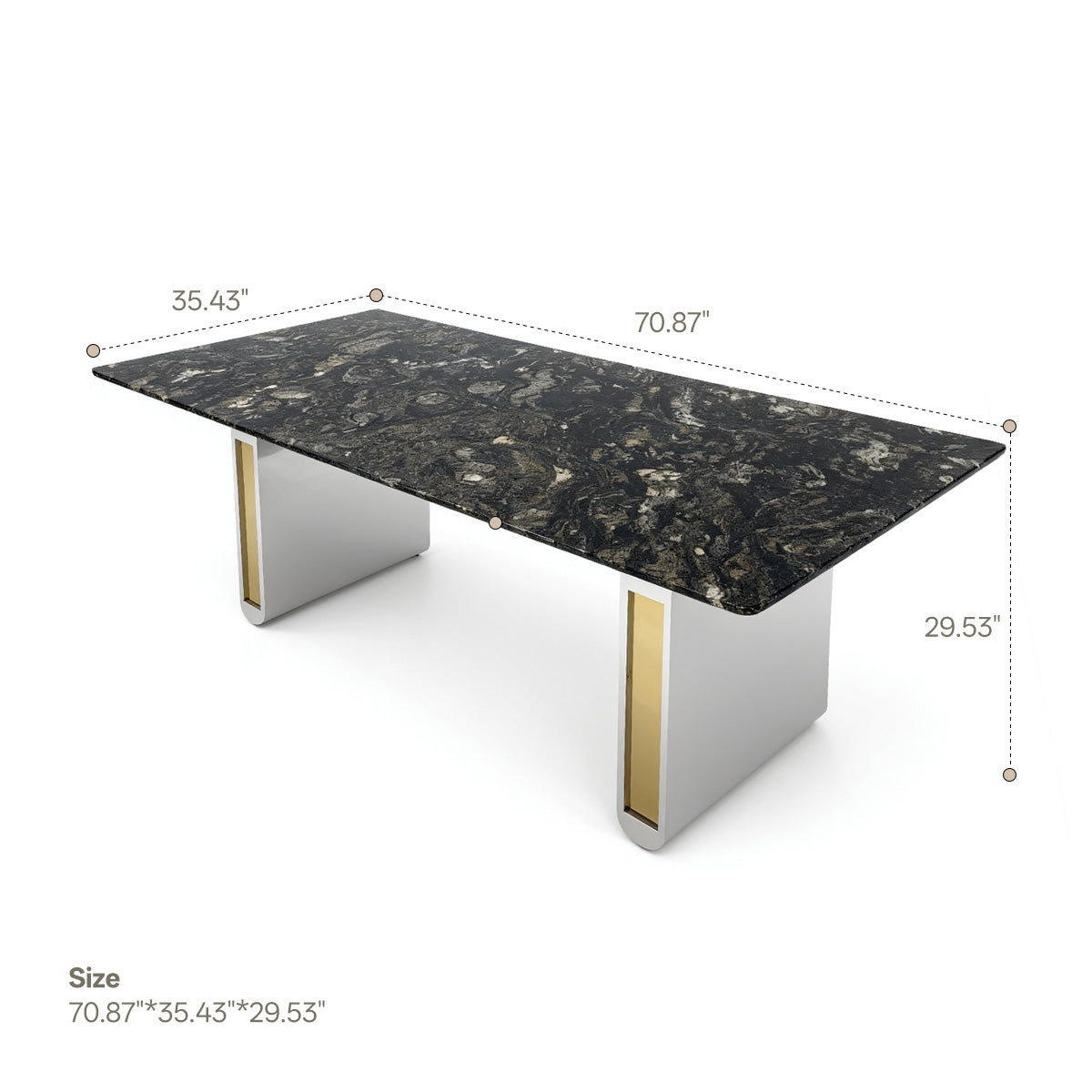 Luxurious stone dining table(The brilliant starry river)