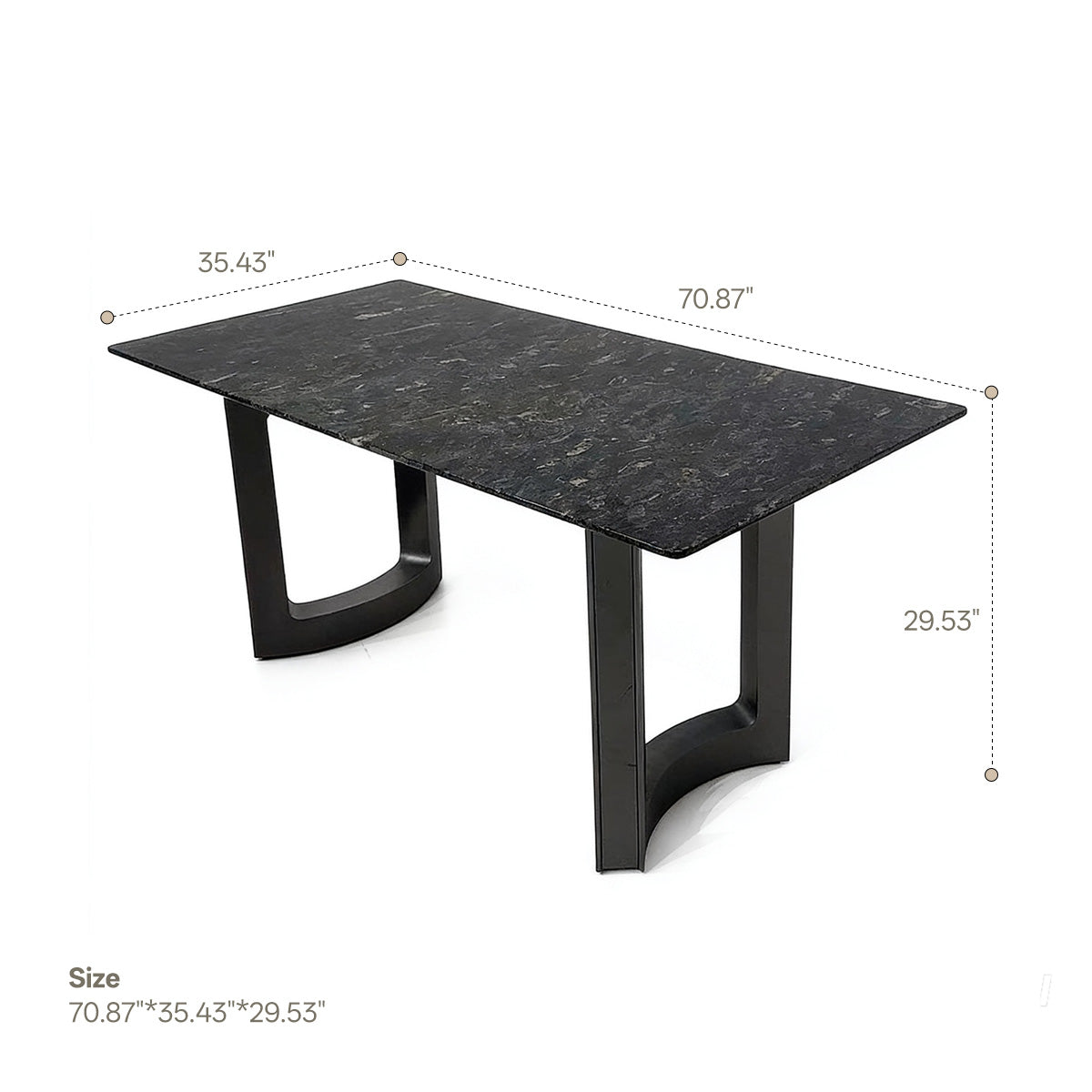 Luxurious stone dining table(Platinum diamond)