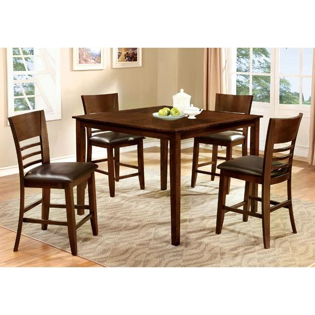 HILLSVIEW II Brown Cherry 5 Pc. Counter Ht. Table Set