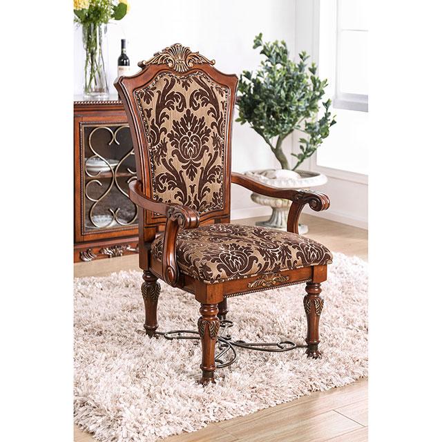 Lucie Brown Cherry Arm Chair (2/CTN)