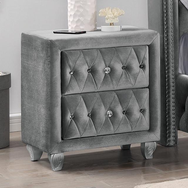 ZOHAR Night Stand, Gray