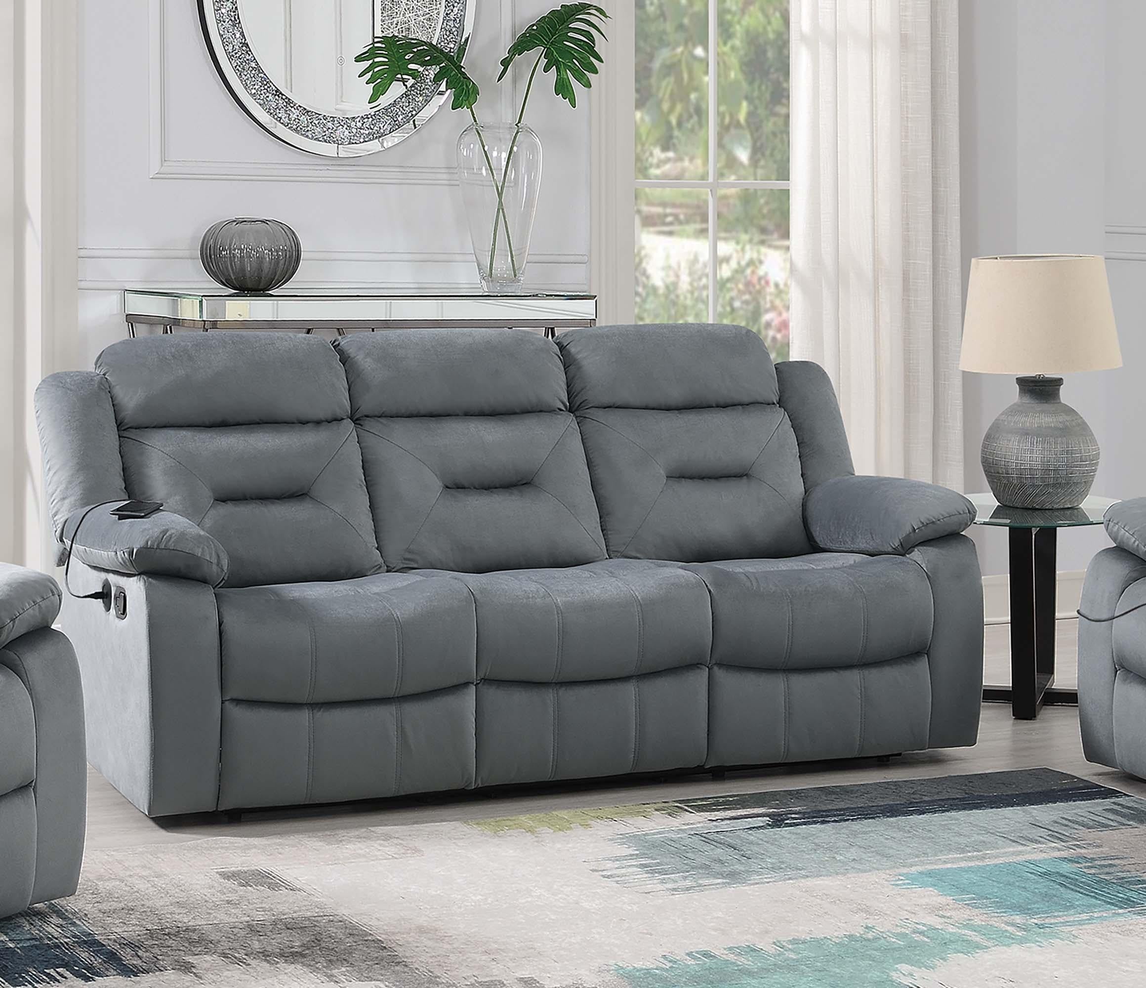 Taiyus Recliner Sofa in Dark Gray