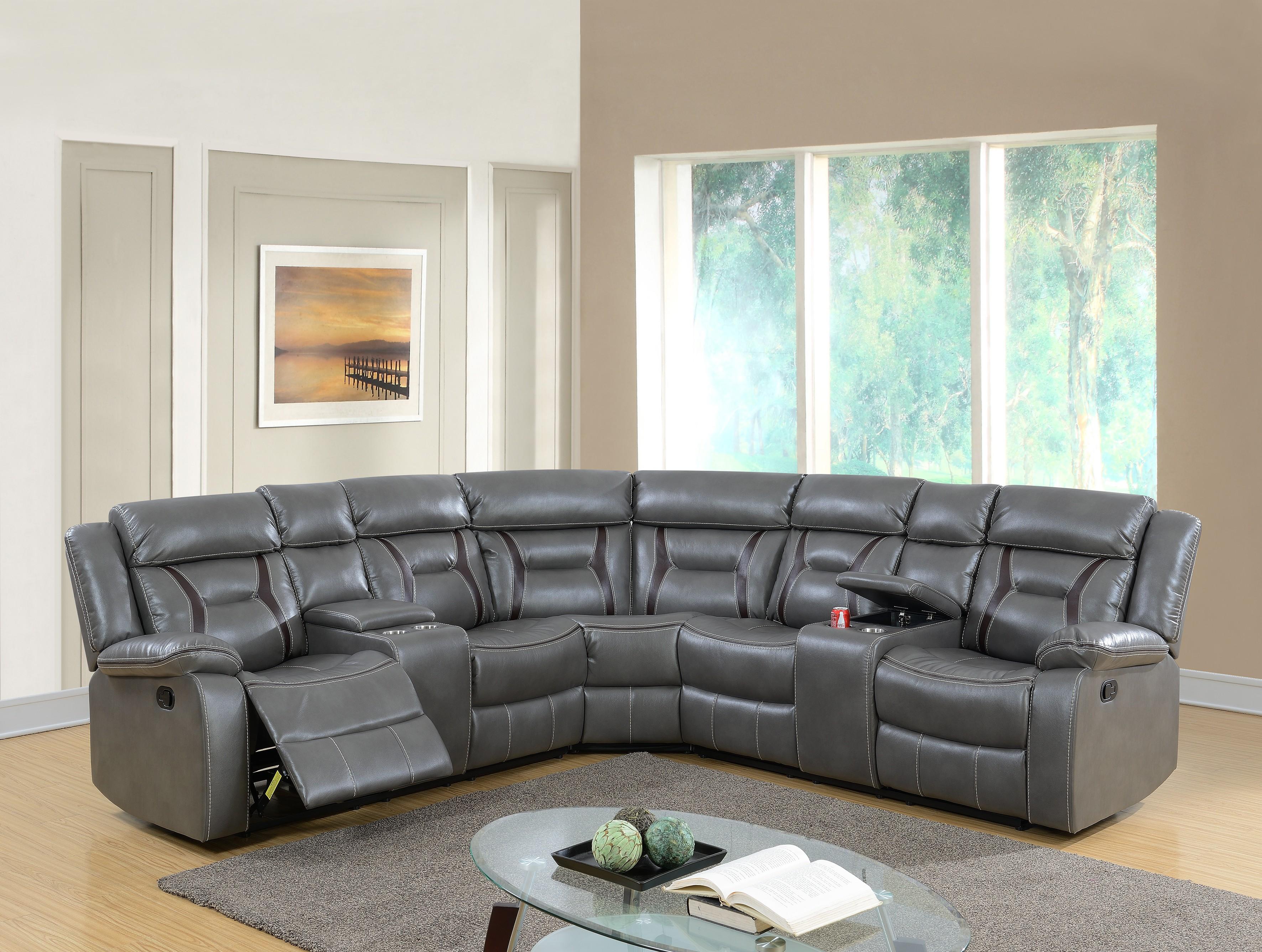 Uefurn 3-Pc Sectional Set in Grey