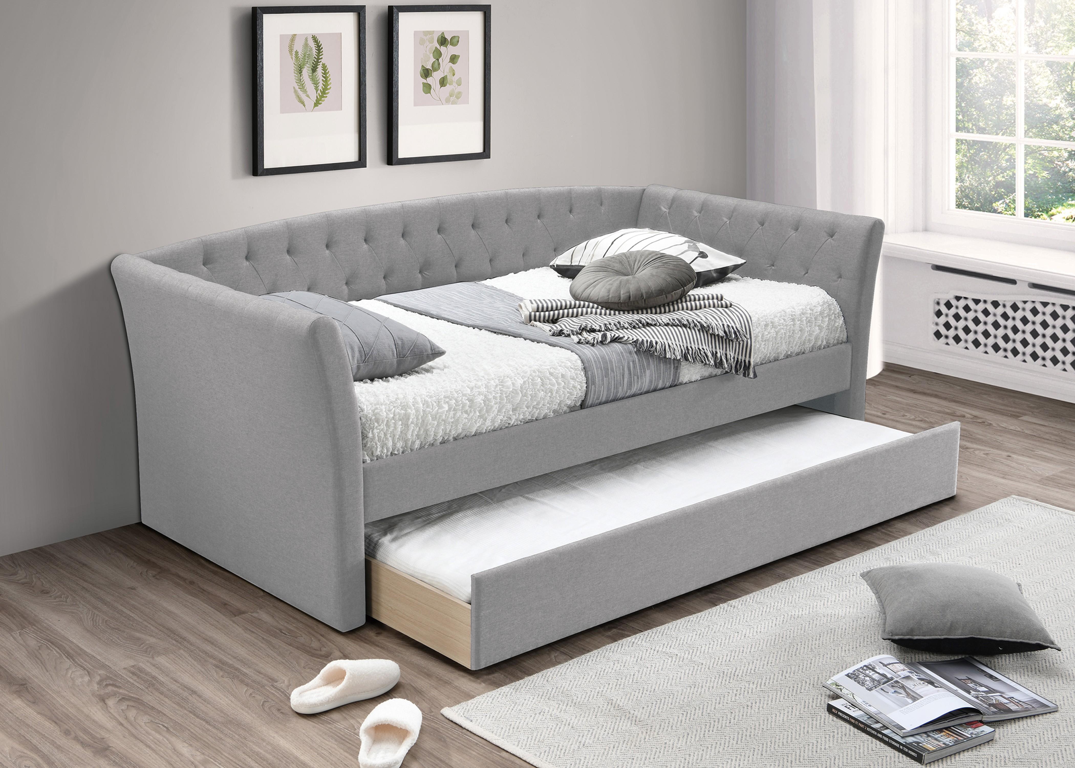 Liihcc Day Bed/Light Grey Burplap in Light Grey / Na