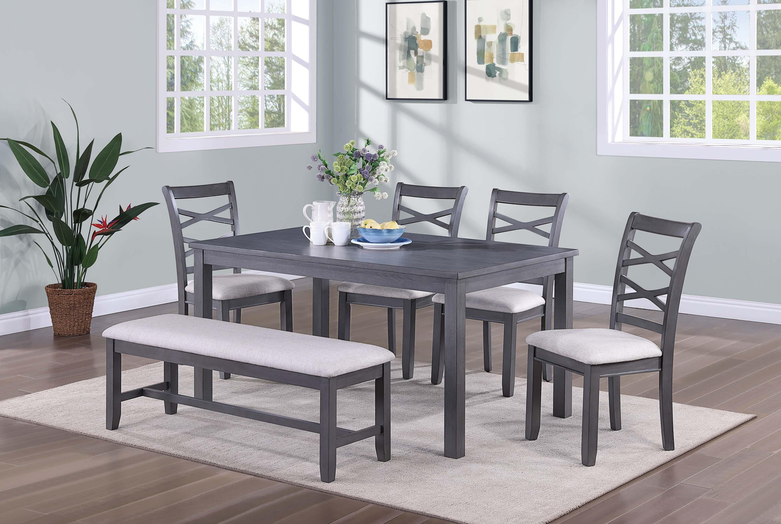 Ysheng 6-Pcs Dining Set in Grey