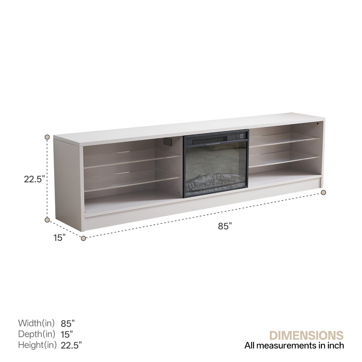 Fully Assembled 85" TV cabinet-G