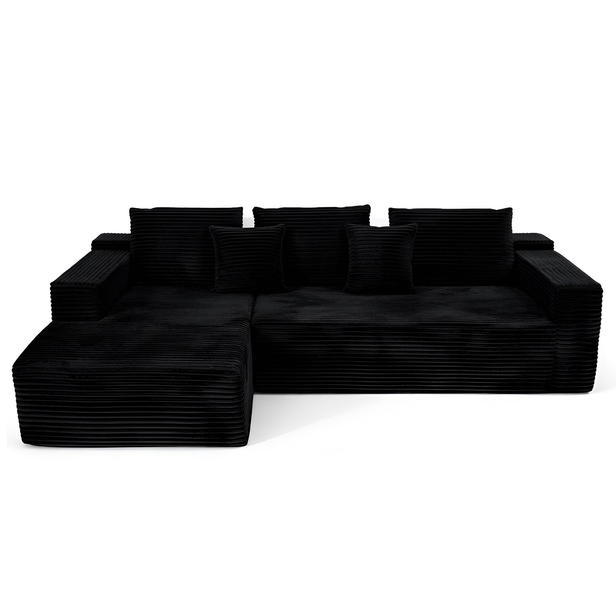 The Goliath Chaise Lounge Sofa-Black