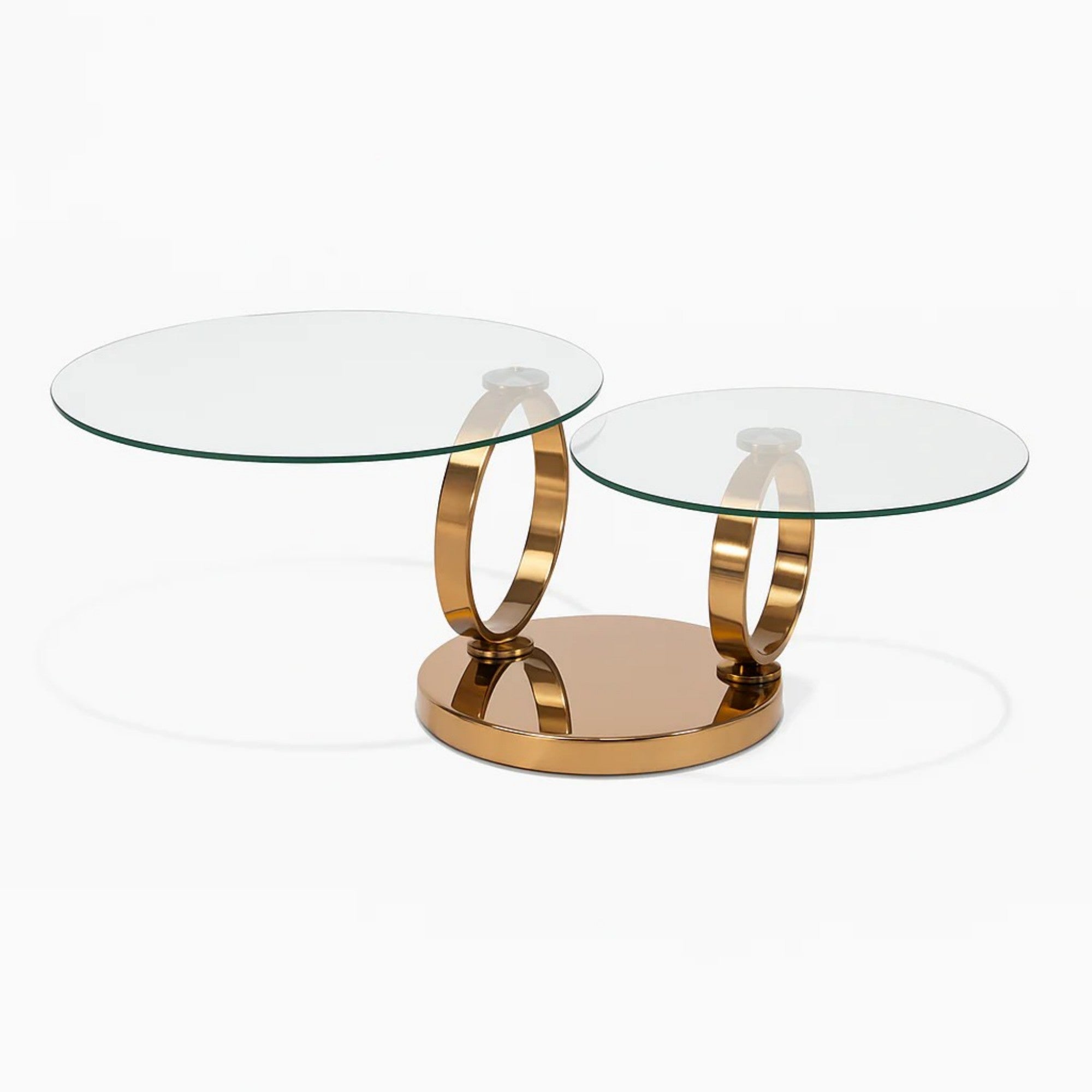 Swivel 360 Degrees Glass Coffee Table