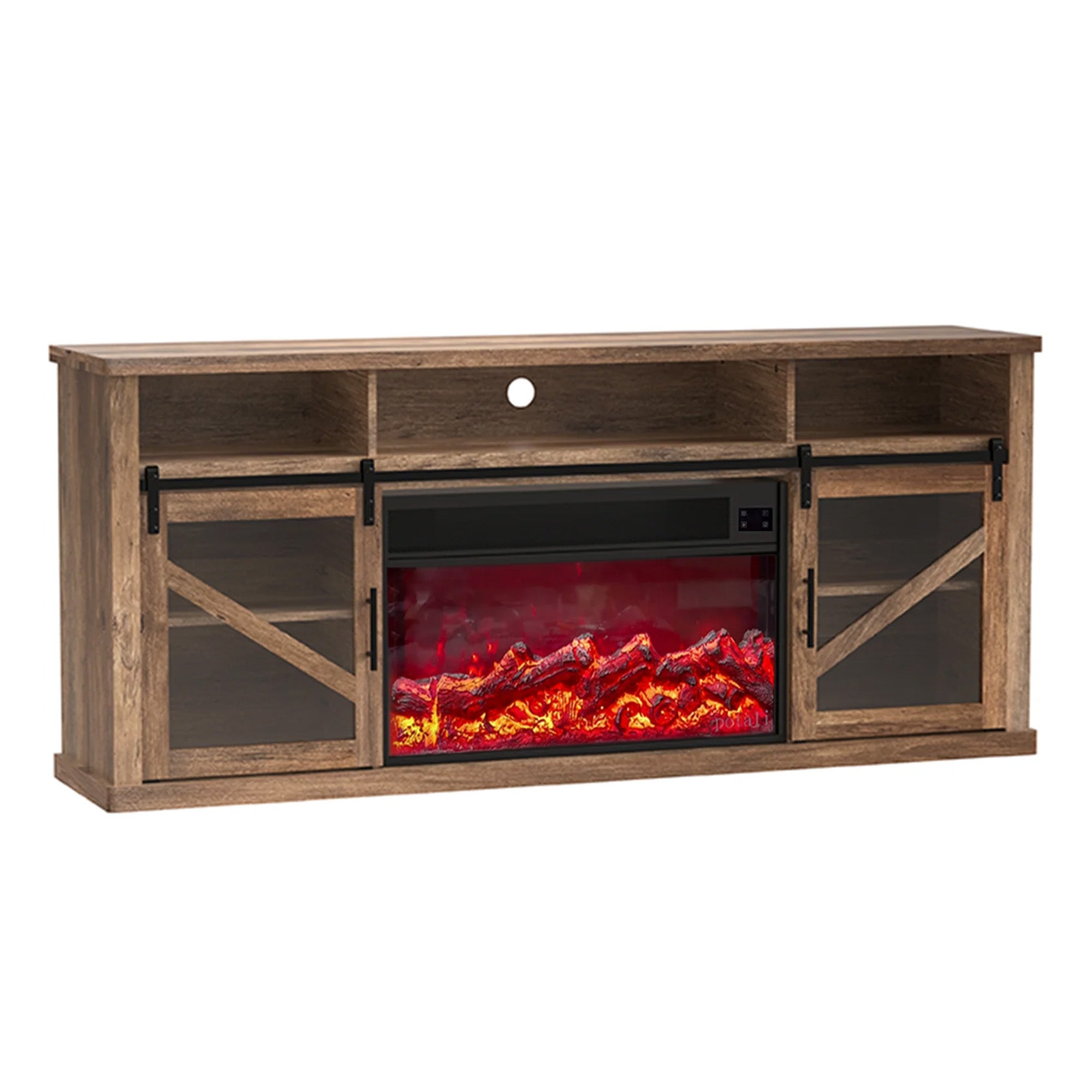 Fully Assembled 72" TV stand with an electronic fireplace (HZ01)