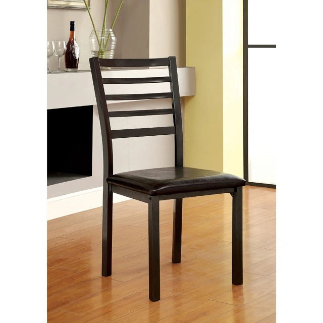 COLMAN Black Side Chair (2/CTN, K/D)