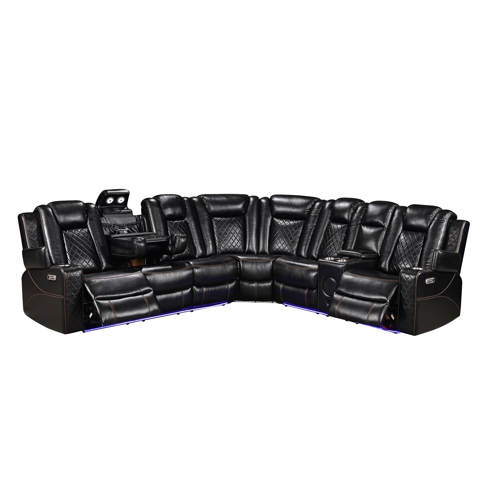 Power Recliner Sectional MC2855B Black