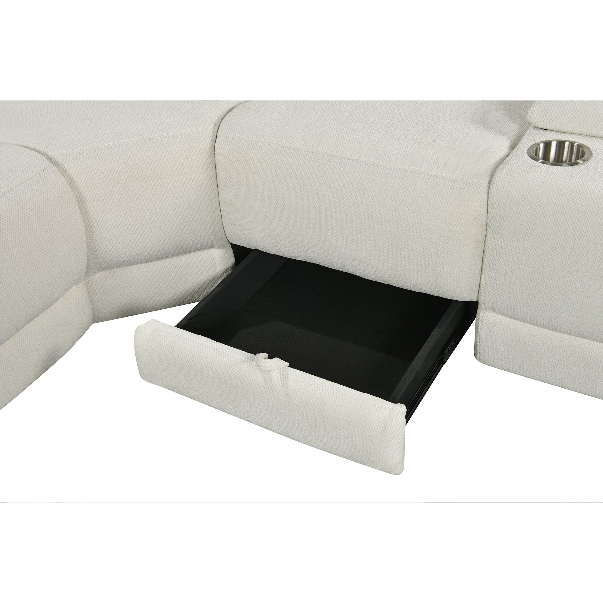 Power Recliner Sectional Fabric Sofa MC3020 White