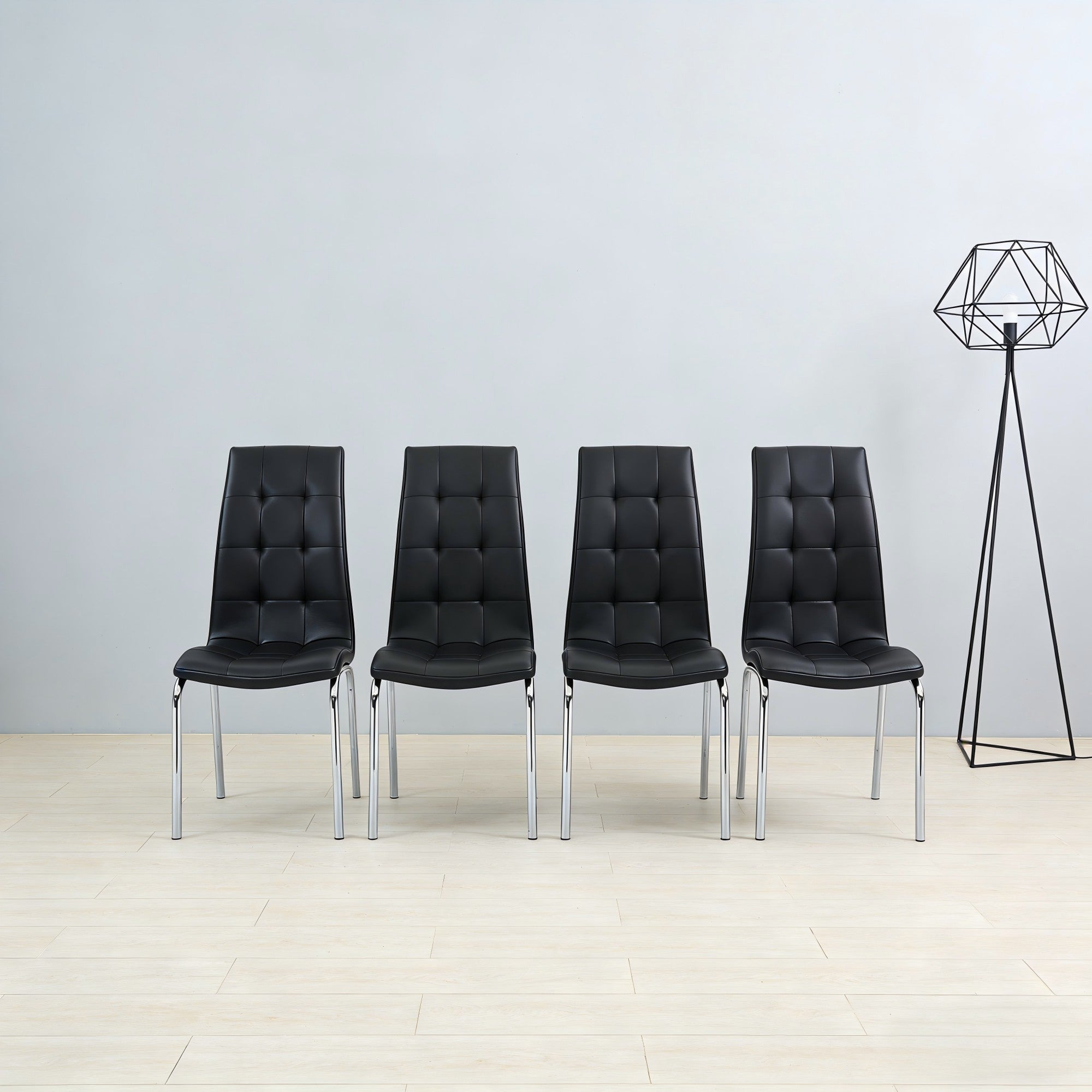 Modern Minimalist Metal-Leg Dining Chair / Home Armchair