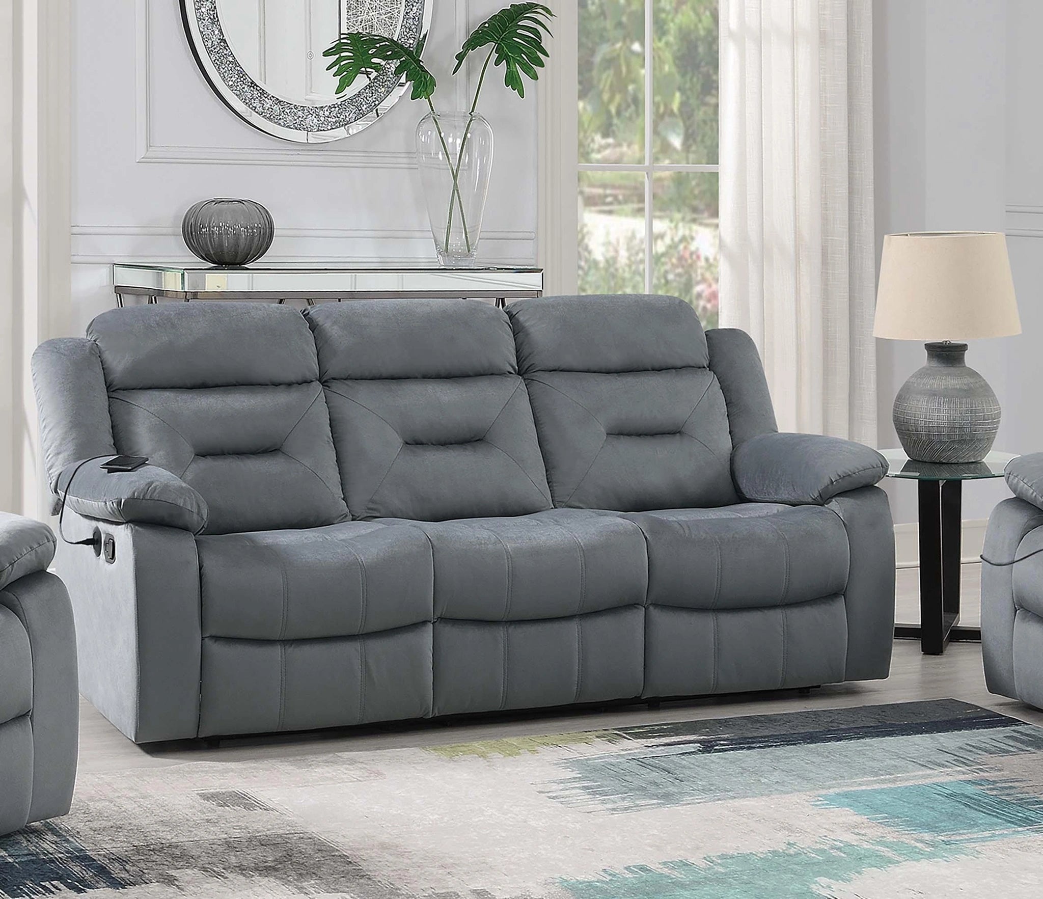 Taiyus Recliner Sofa in Dark Gray
