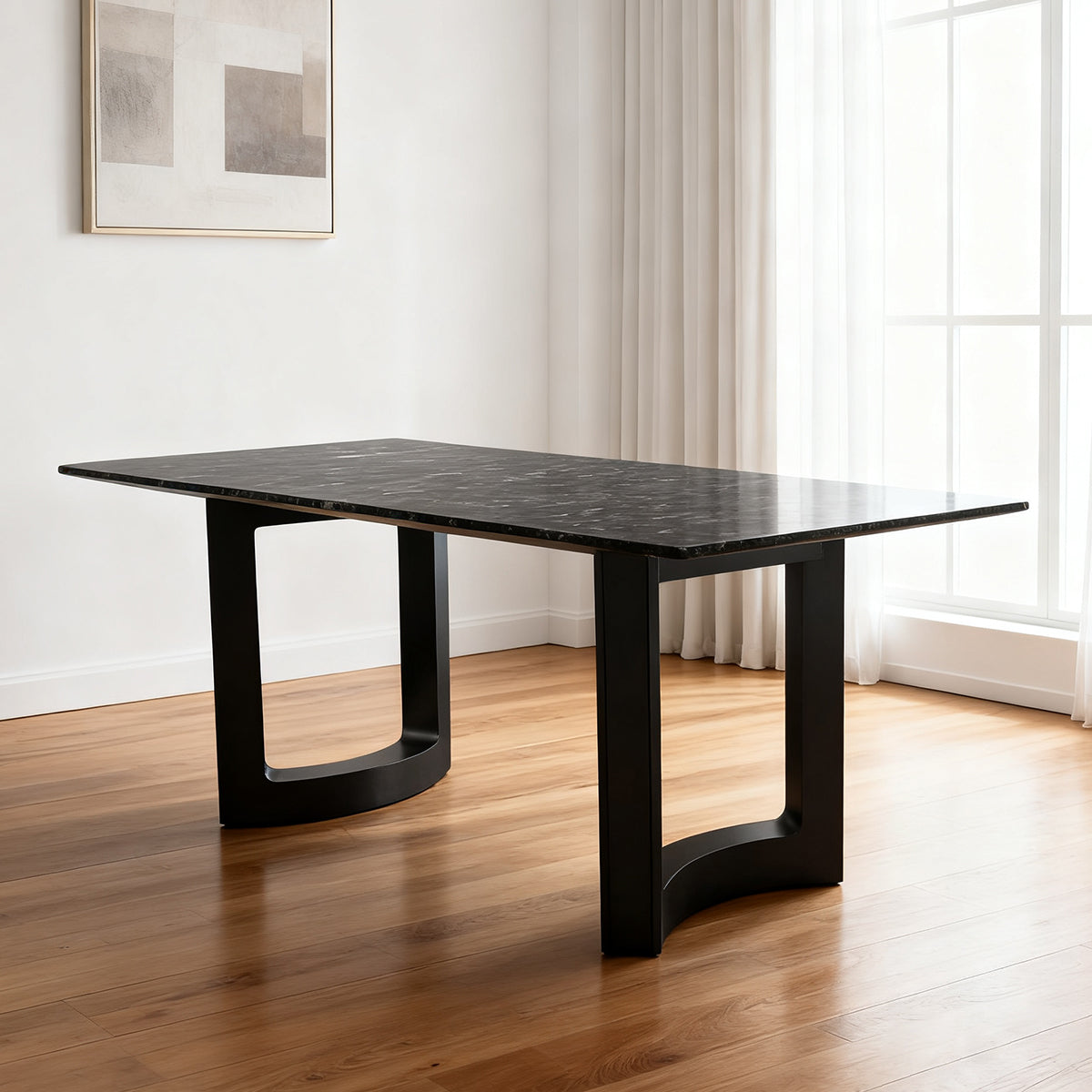 Luxurious stone dining table（Platinum diamond）