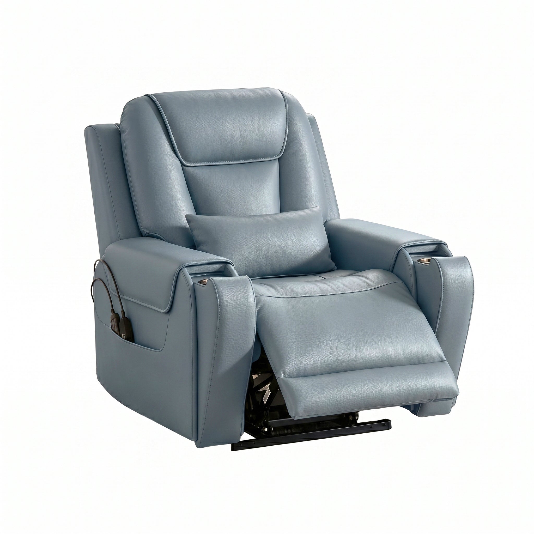 Blue Electric Power Lift Recliner Chair