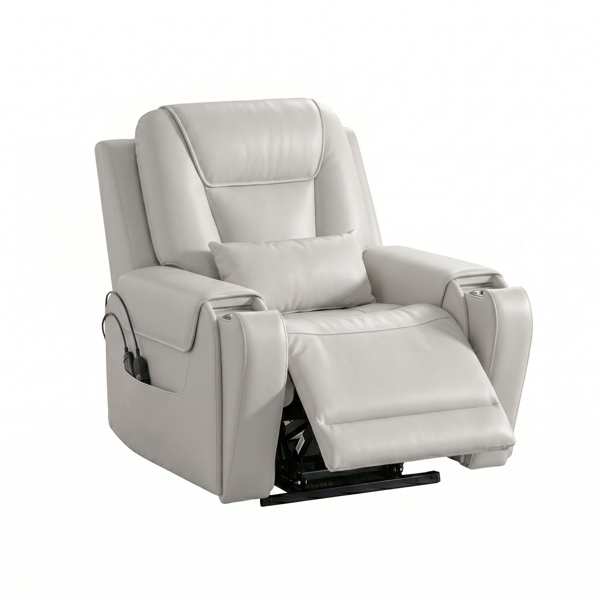 White Electric Power Lift Recliner Chair