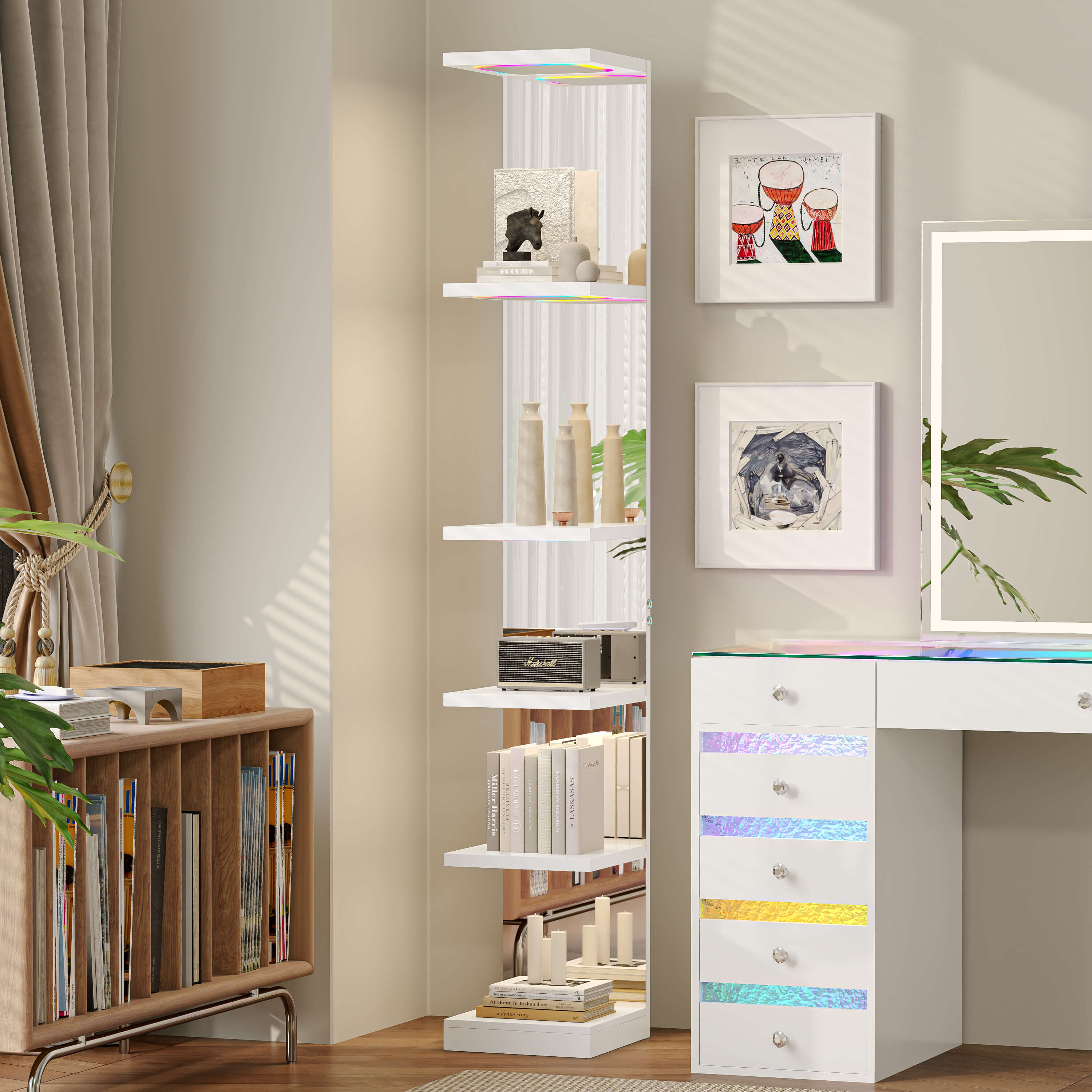 VANITII Celina Ultra RGB LED Strip Light Bookself