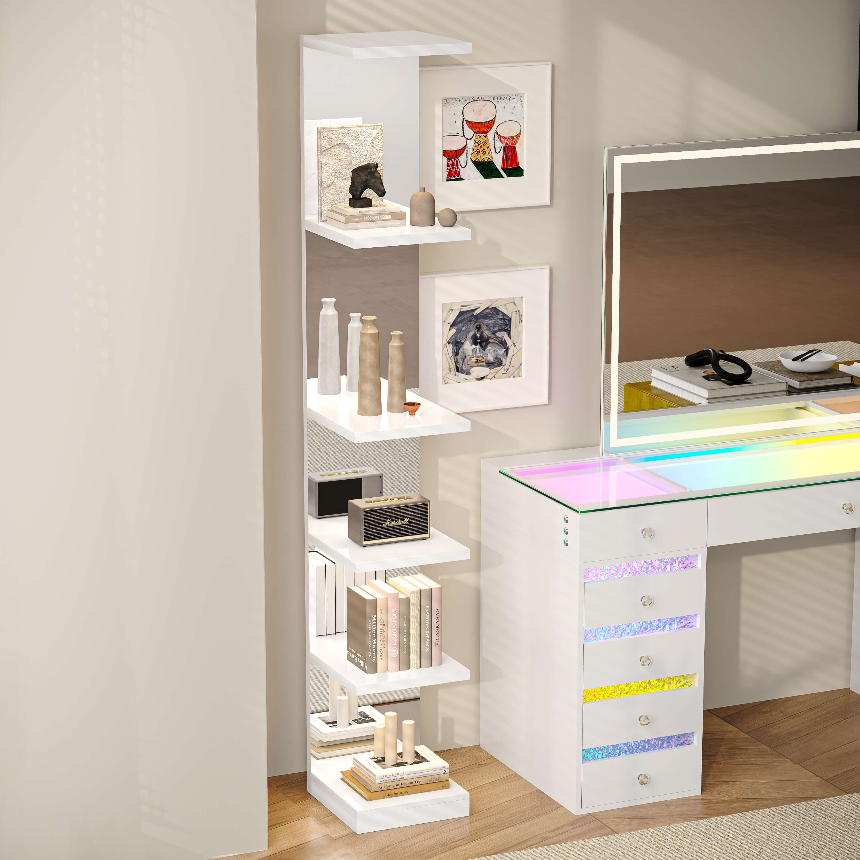 VANITII Celina Ultra RGB LED Strip Light Bookself