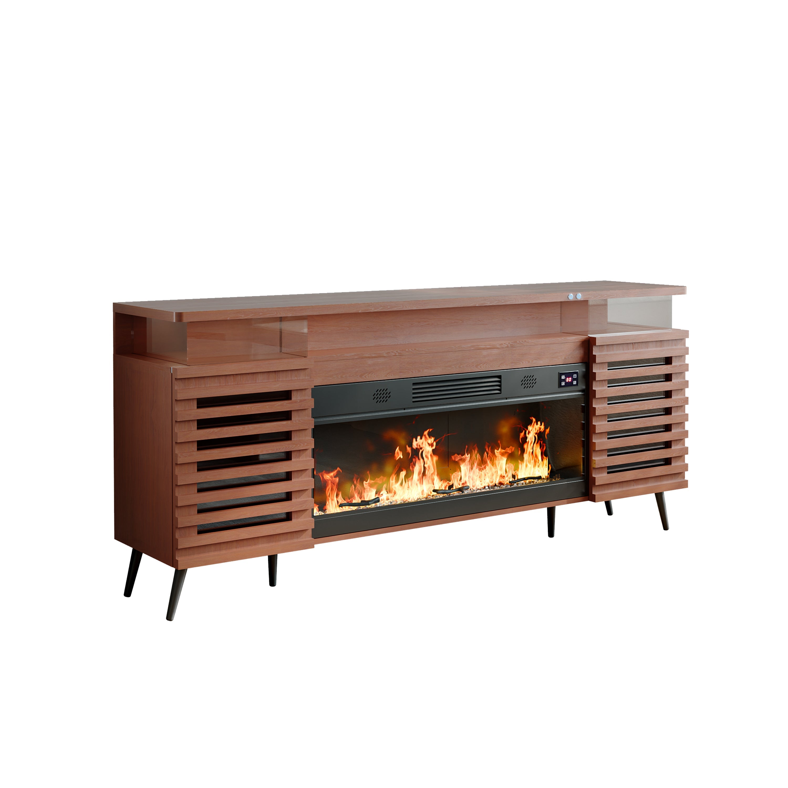 GRACE Fully Assembled 71" TV Stand with Electric Fireplace