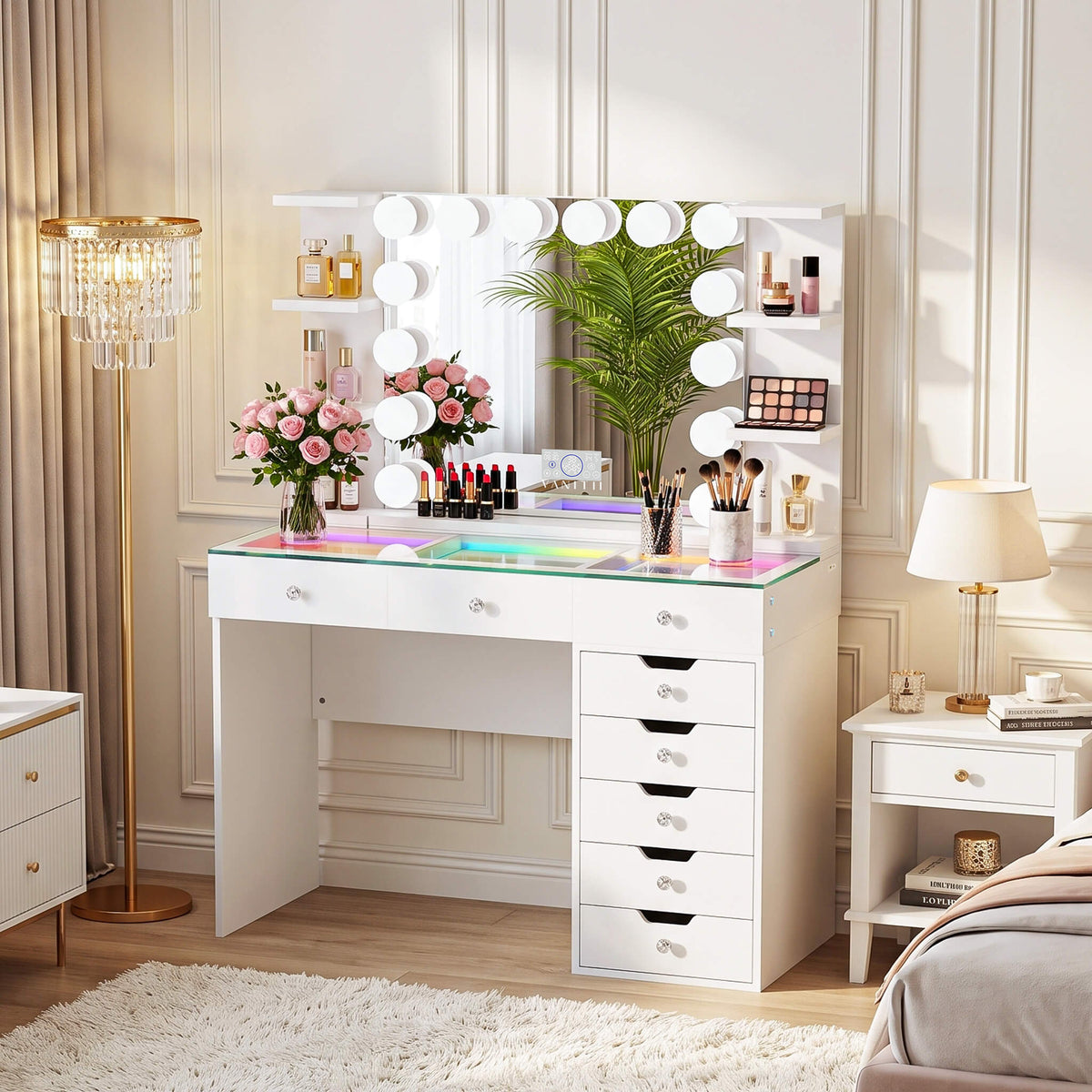 VANITII Display Shelves | Makeup Organizer for Vanity Table