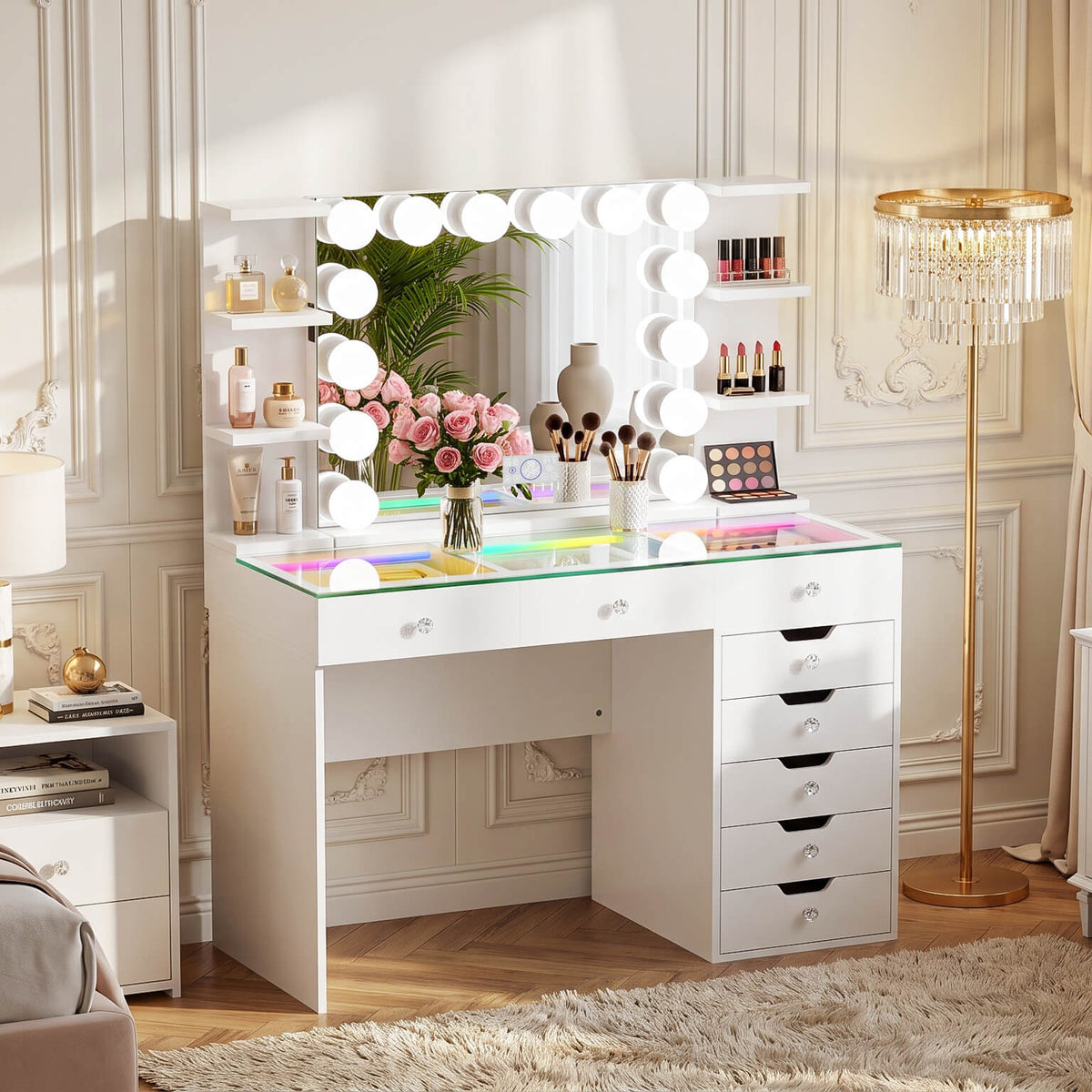 VANITII Display Shelves | Makeup Organizer for Vanity Table