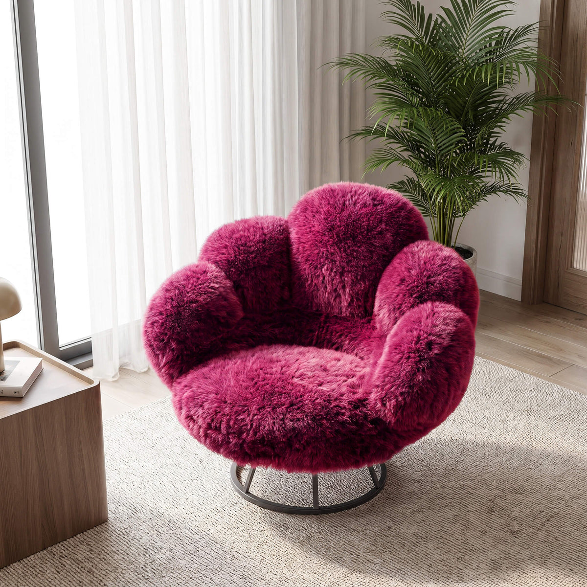 Modern Bear Claw Velvet Lounge Accent Chair