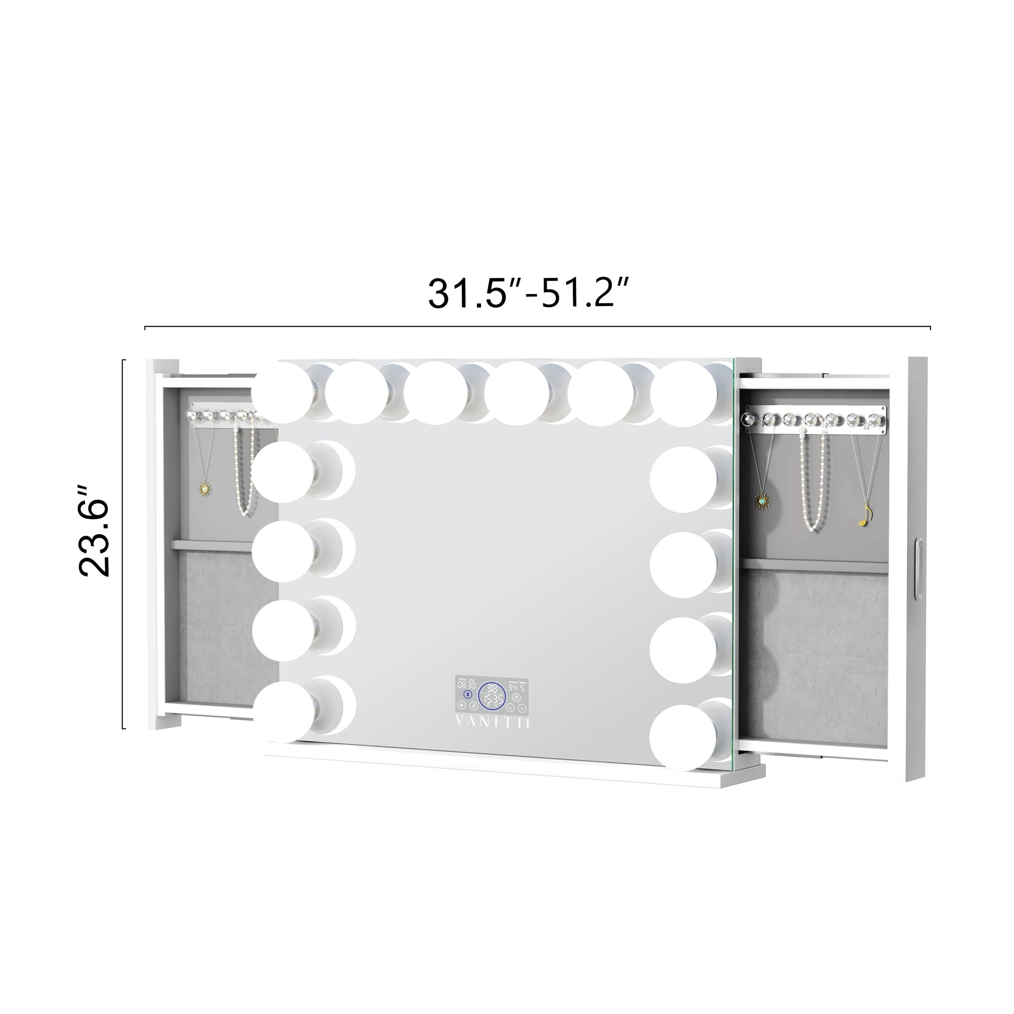 New Arrival! VANITII Marilyn Hollywood Vanity Mirror Pro with Jewelry Organizer