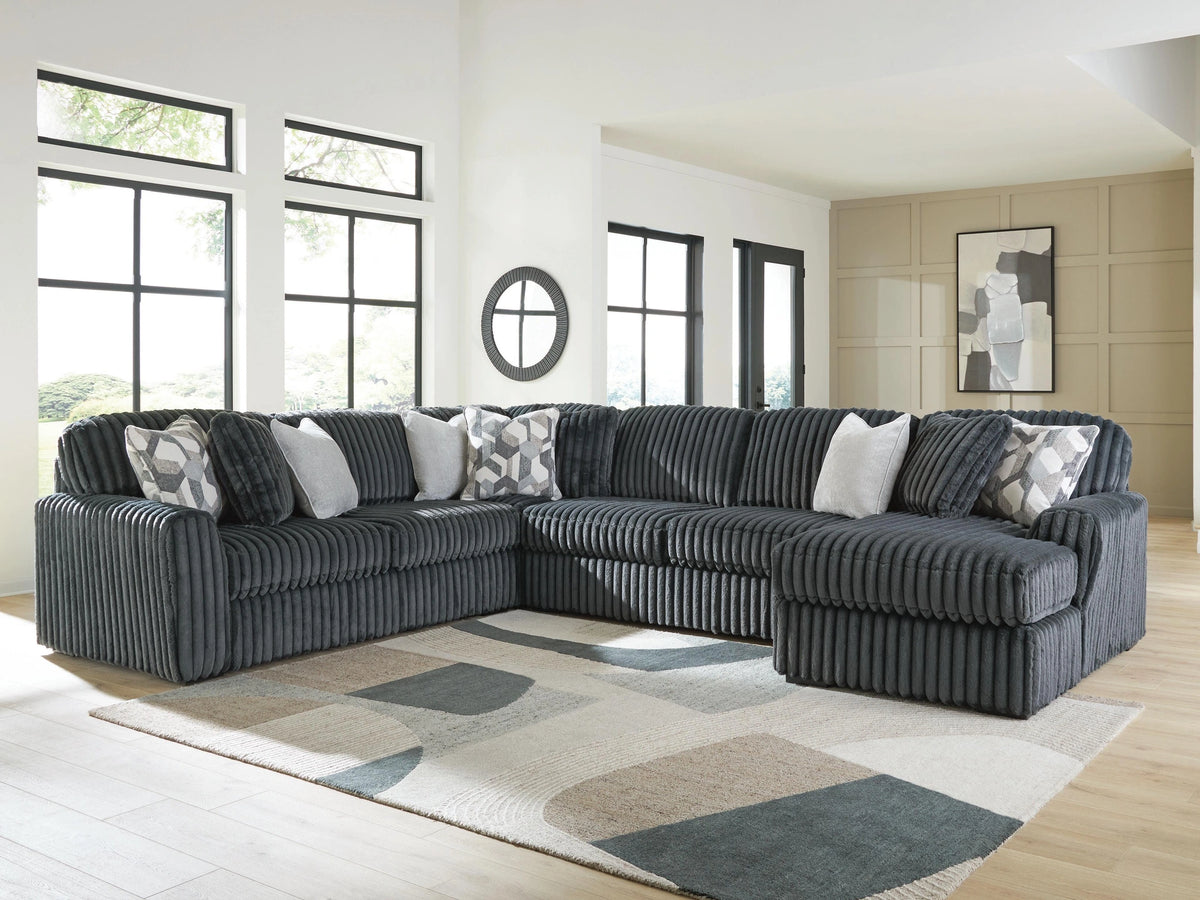 Midnight-Madness Sectional with Chaise