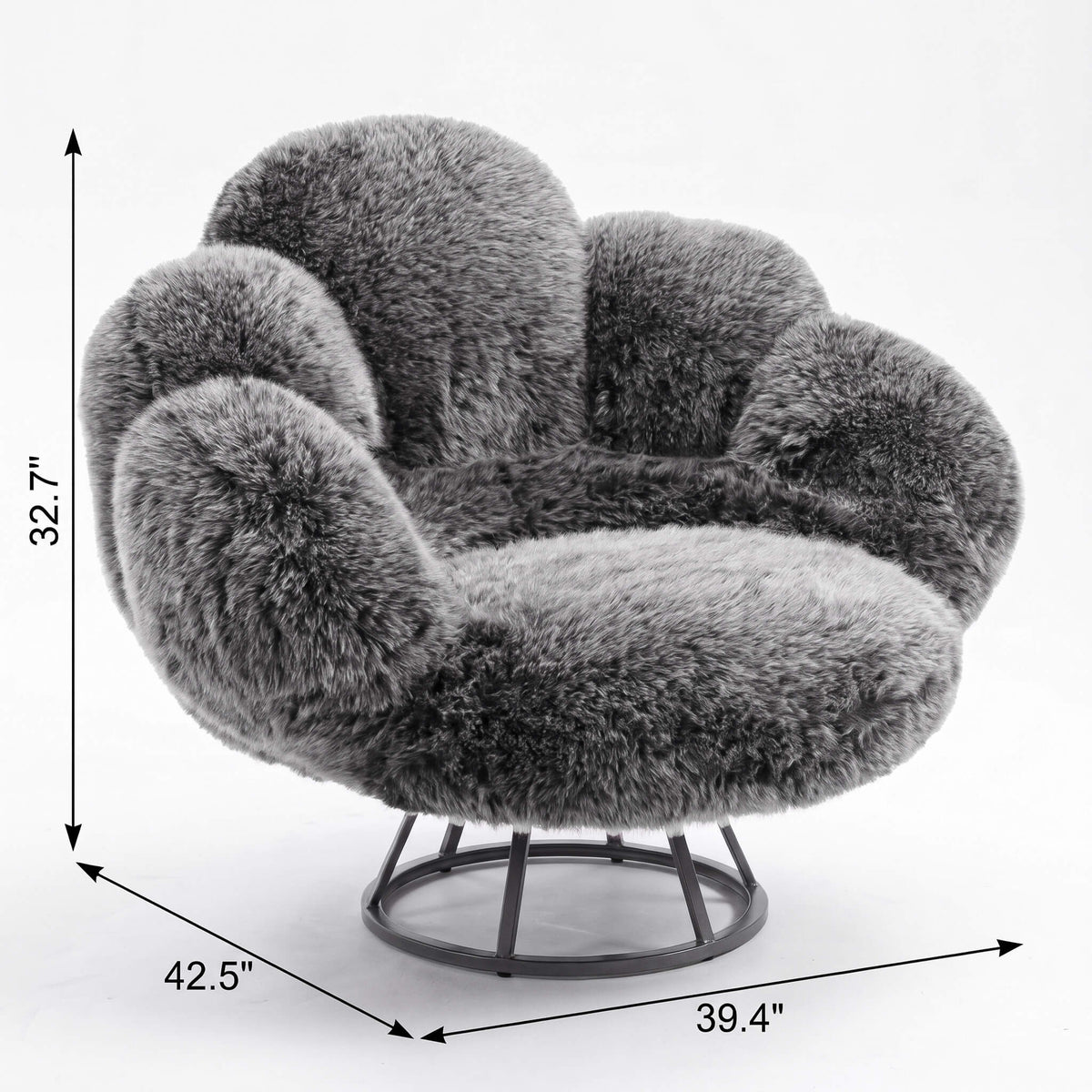 Modern Bear Claw Velvet Lounge Accent Chair