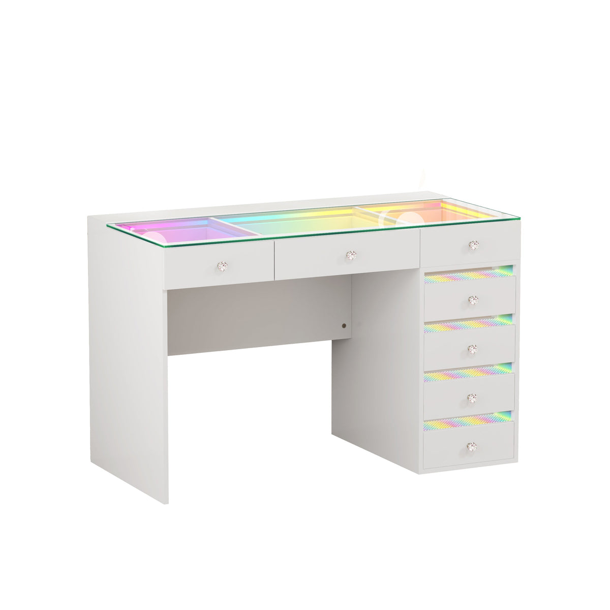 VANITII Fenair Vanity Desk with 7 Drawers