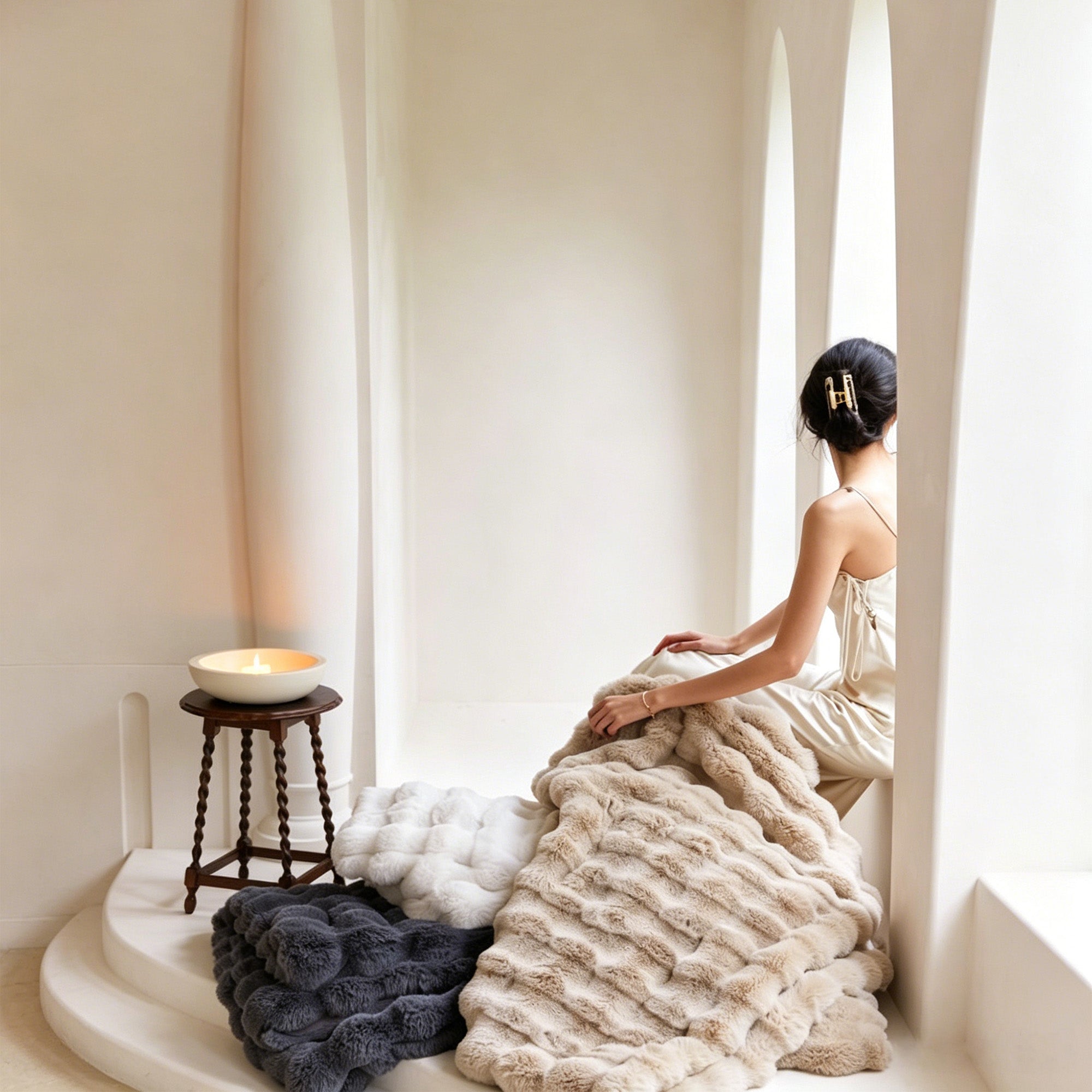 Teddy Fleece Sofa Blanket-160200