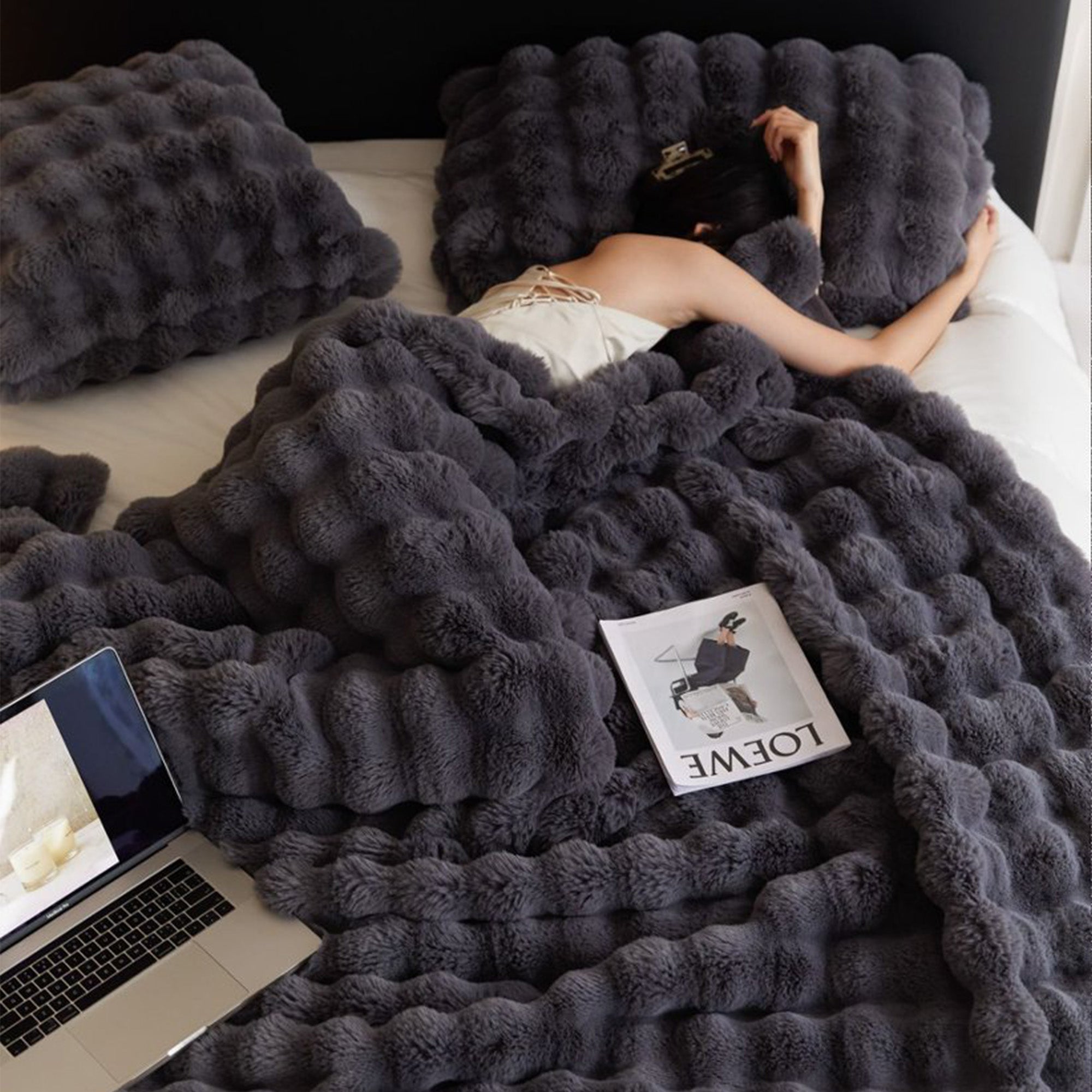 Teddy Fleece Sofa Blanket