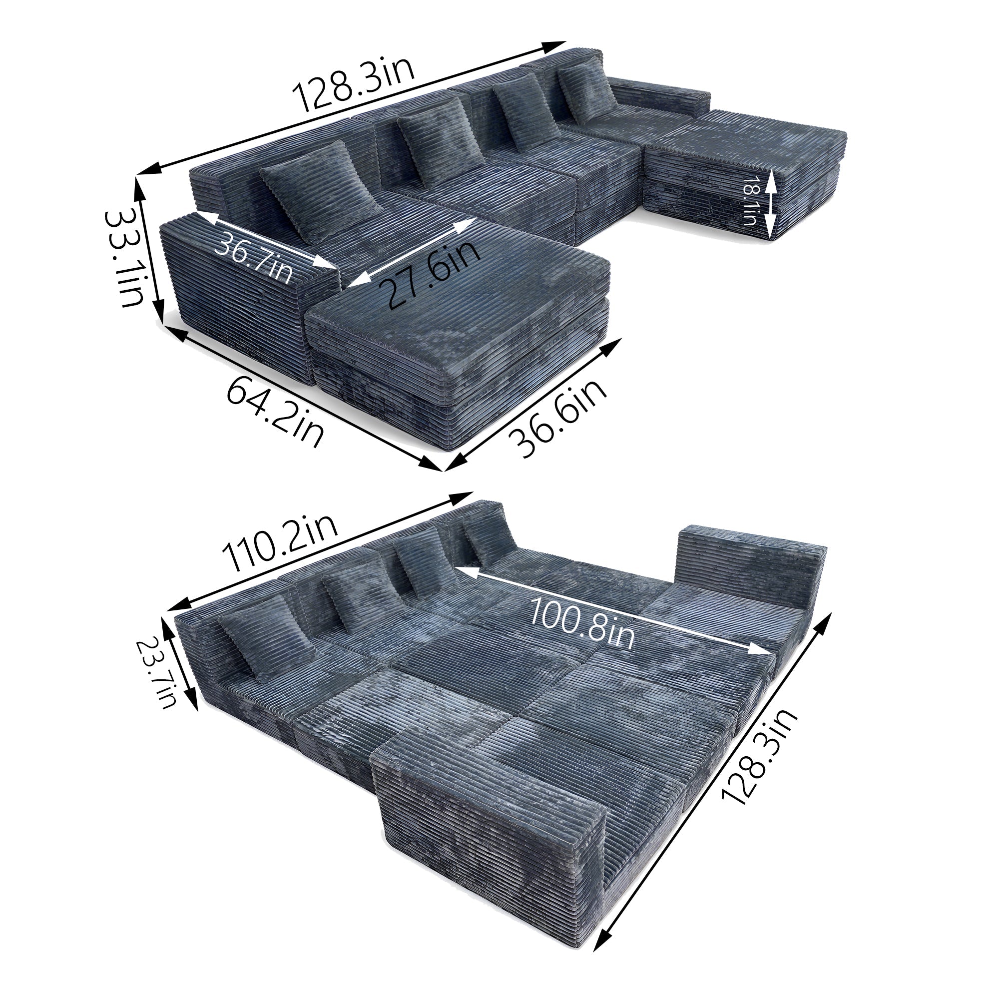 Modular Sofa Bed 4set-02