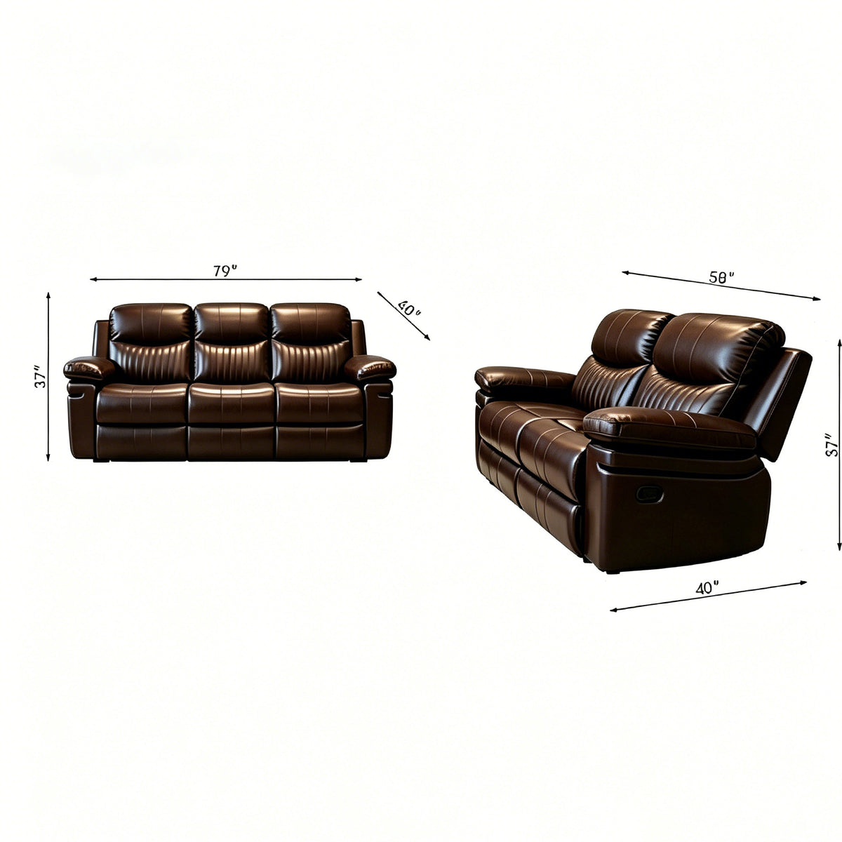 MANUAL RECLINER SOFA SET