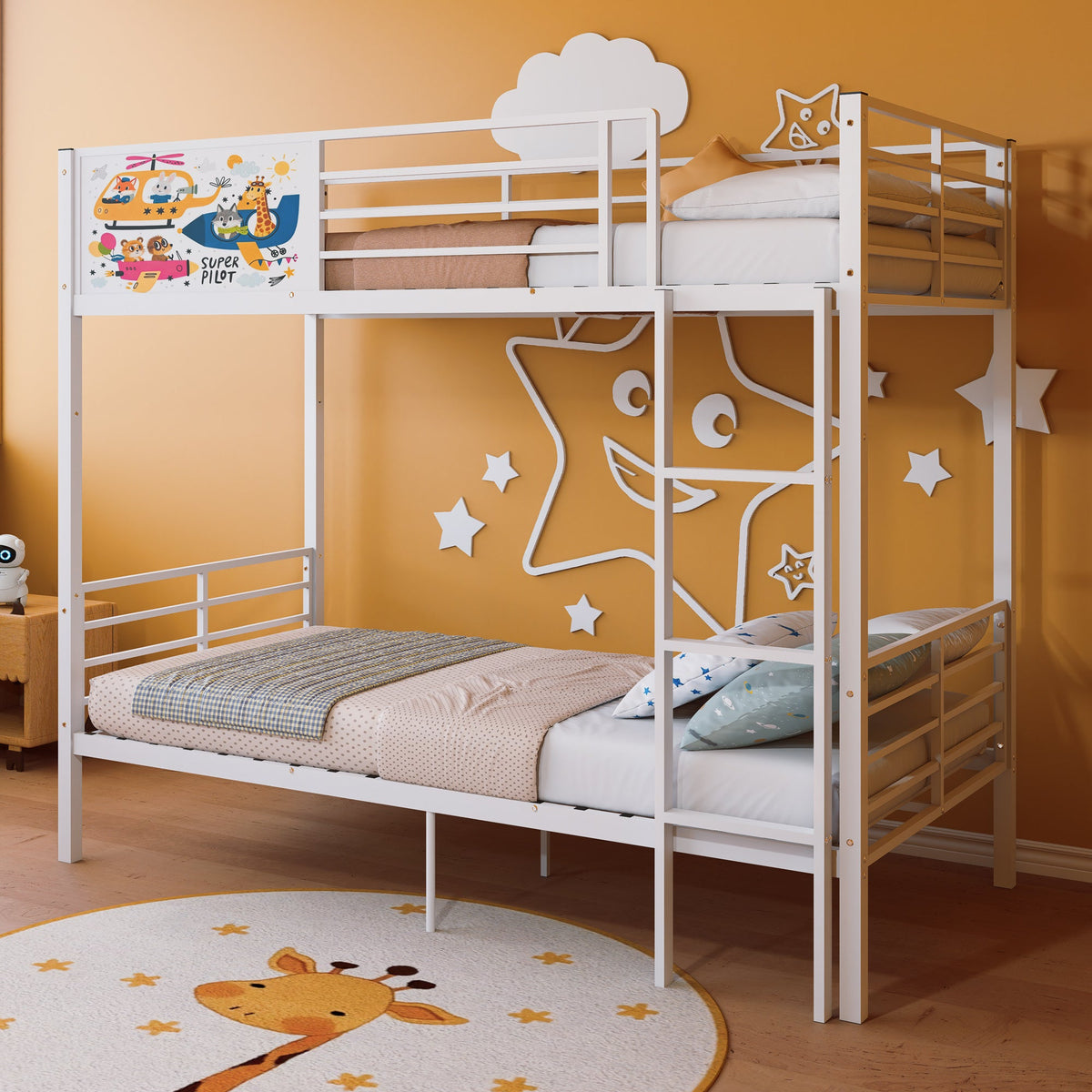 Metal Bunk Bed Frame Twin Size Beds