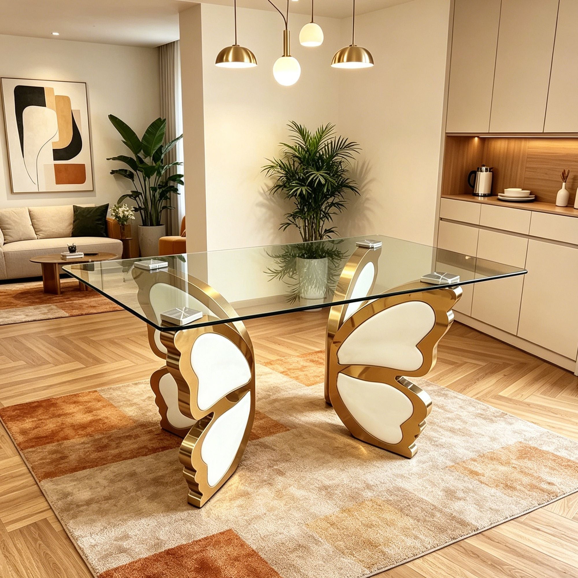 Modern Dining Stainless Steel Table, Kitchen Table Home Desk