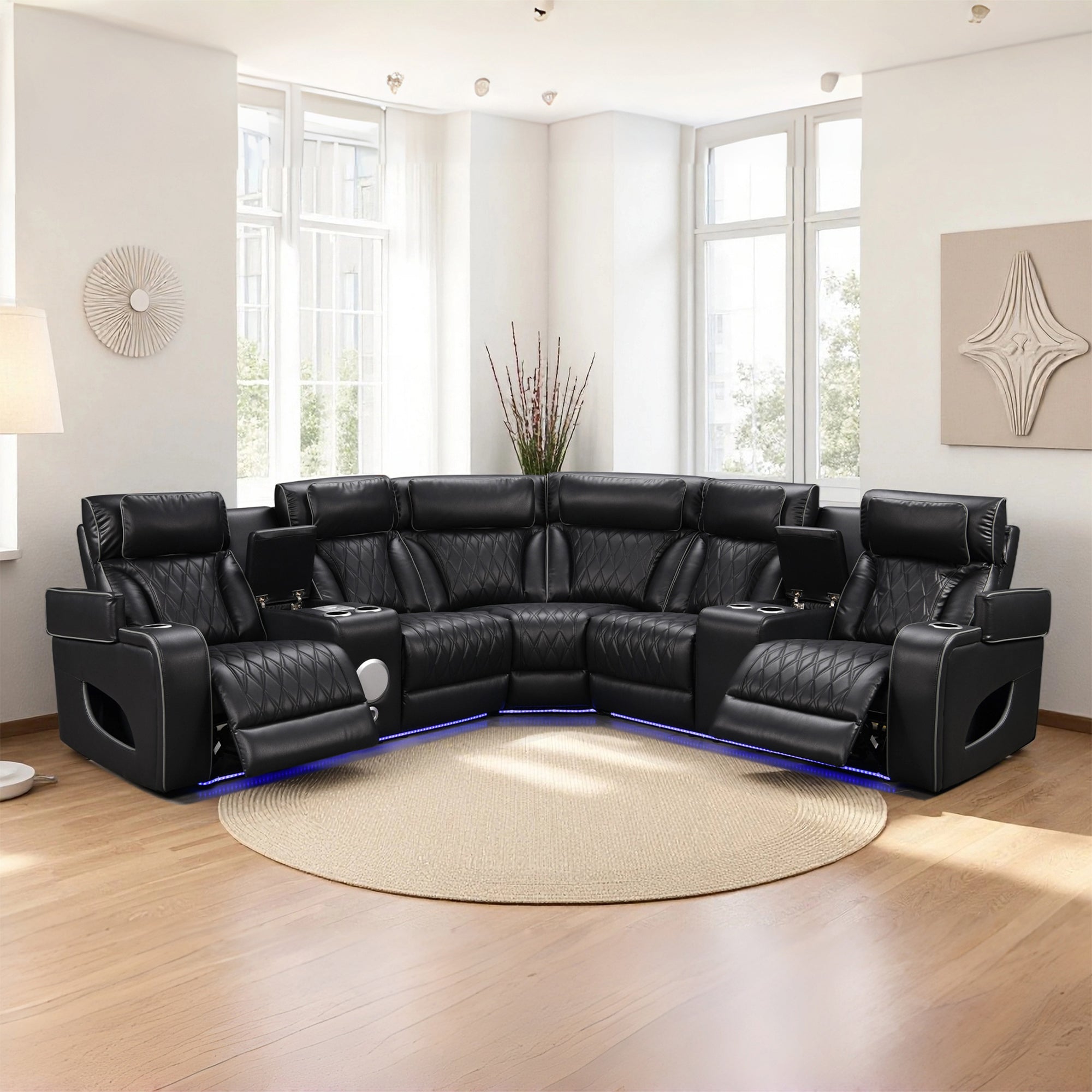 Power Recliner Sectional MC2953 Black