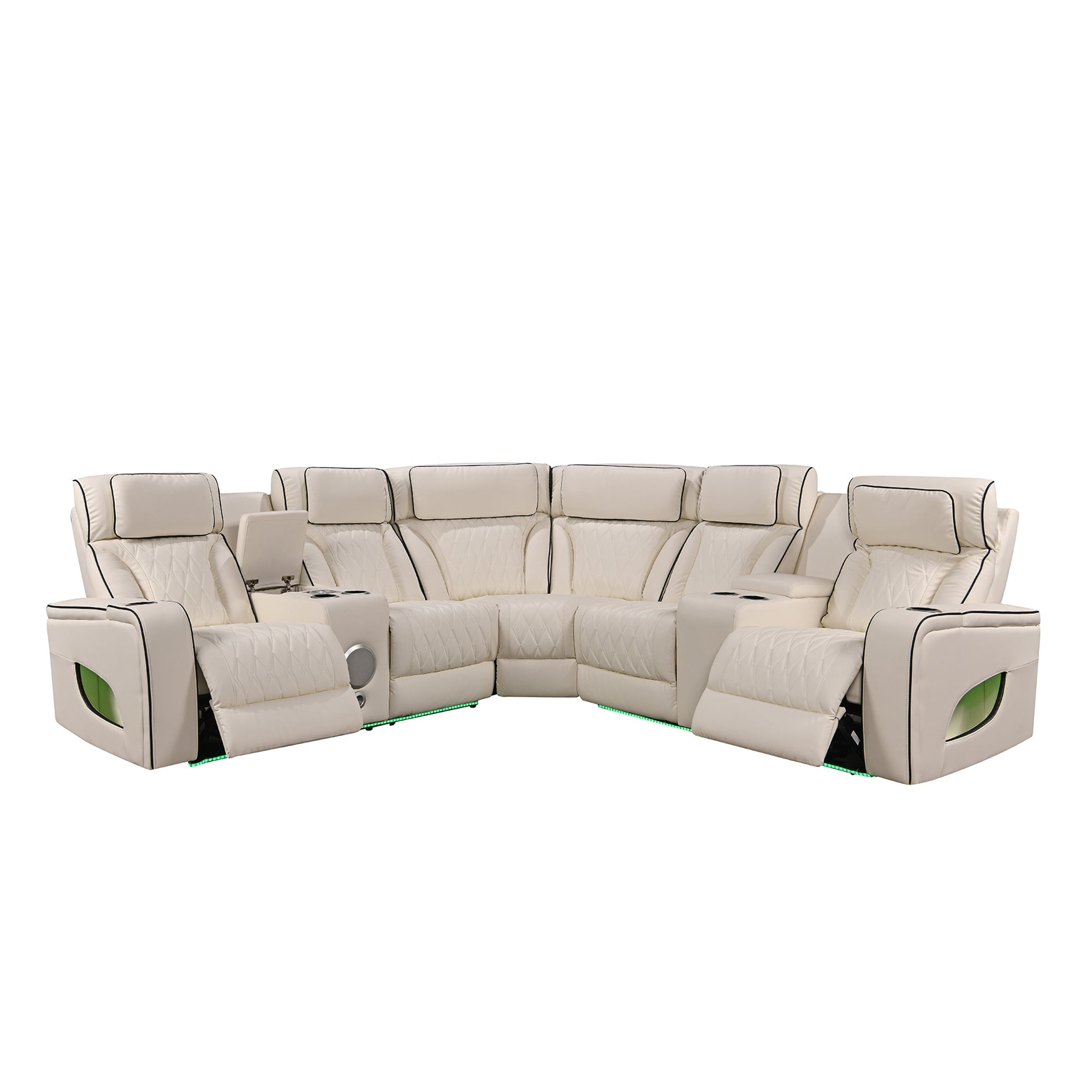 Power Recliner Sectional MC2953 White
