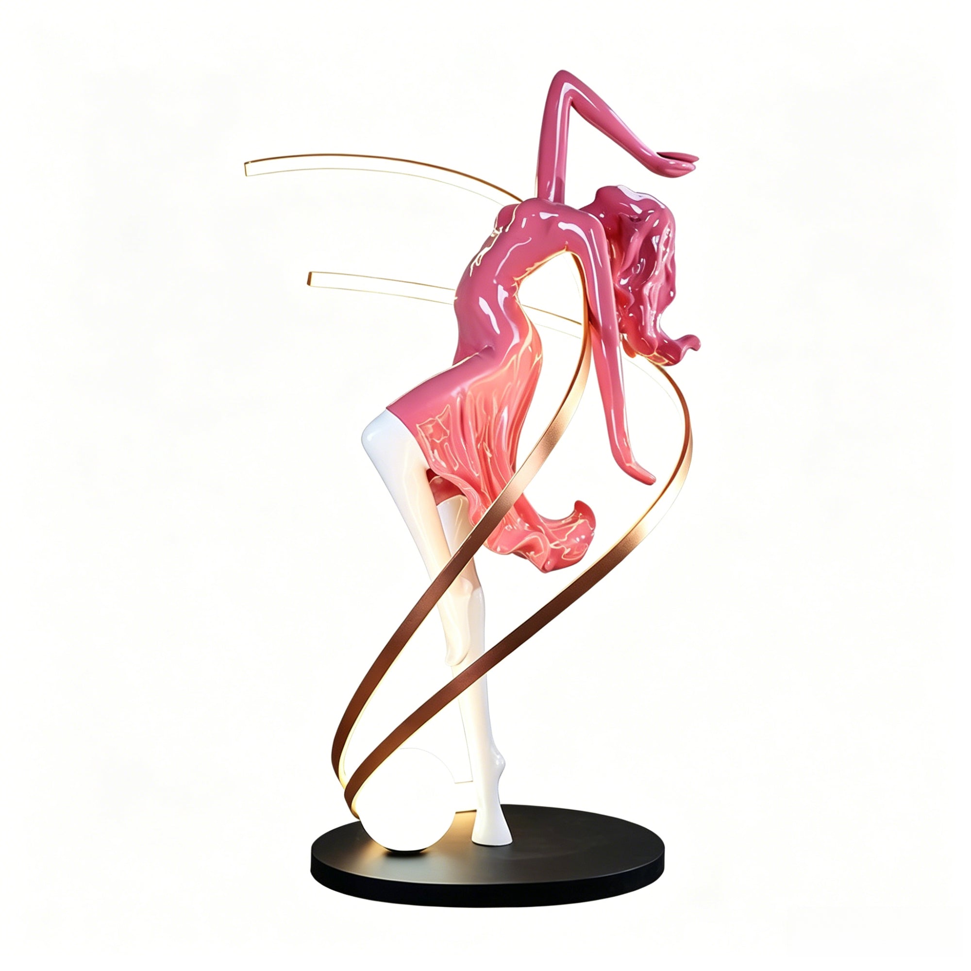 Designer Humanoid Art Sculpture Floor Lamp, Resin & Fiberglass Creative Decorative Ambient Light for Living Room Window Display