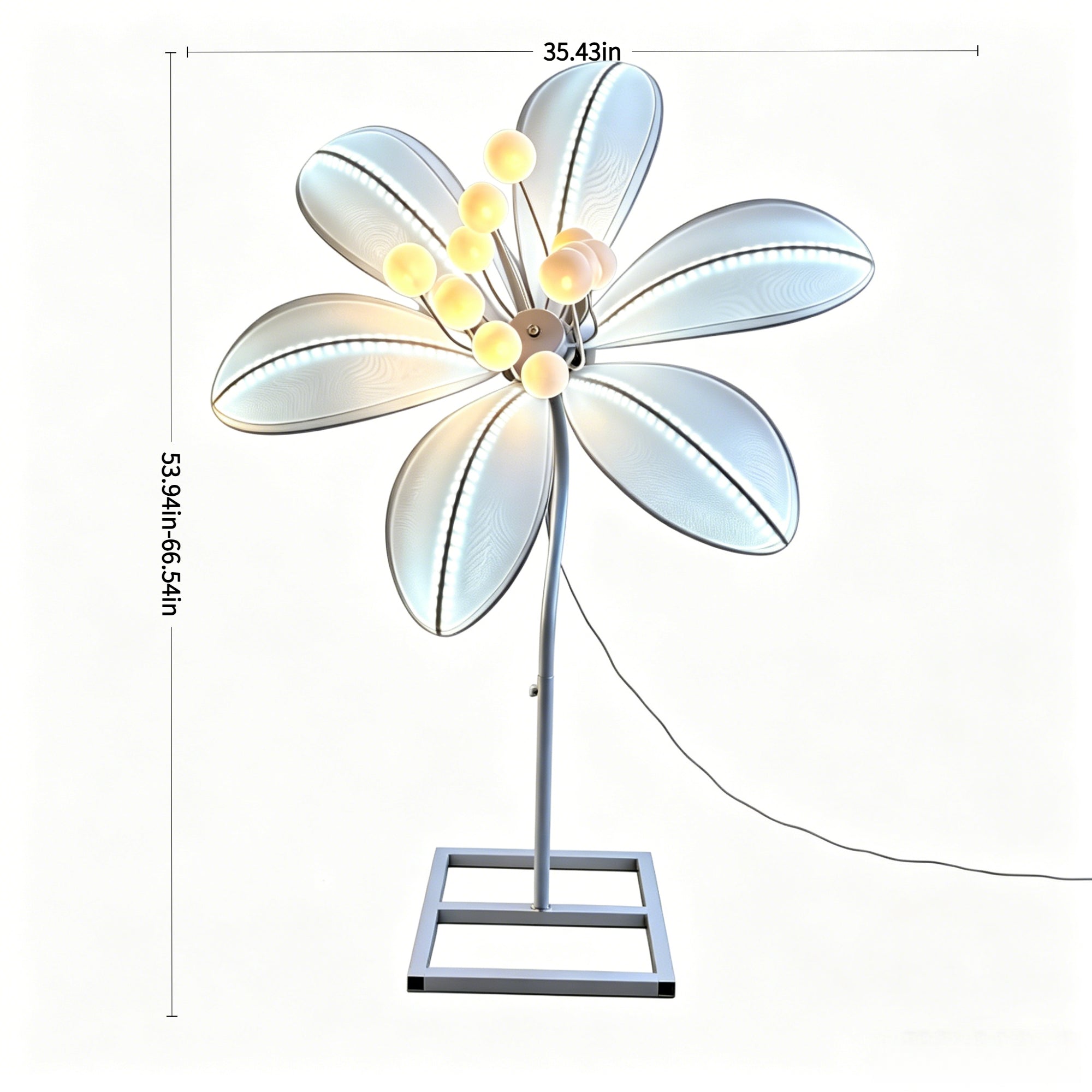 Adjustable Height LED Lily Lamp for Wedding & Home Decor